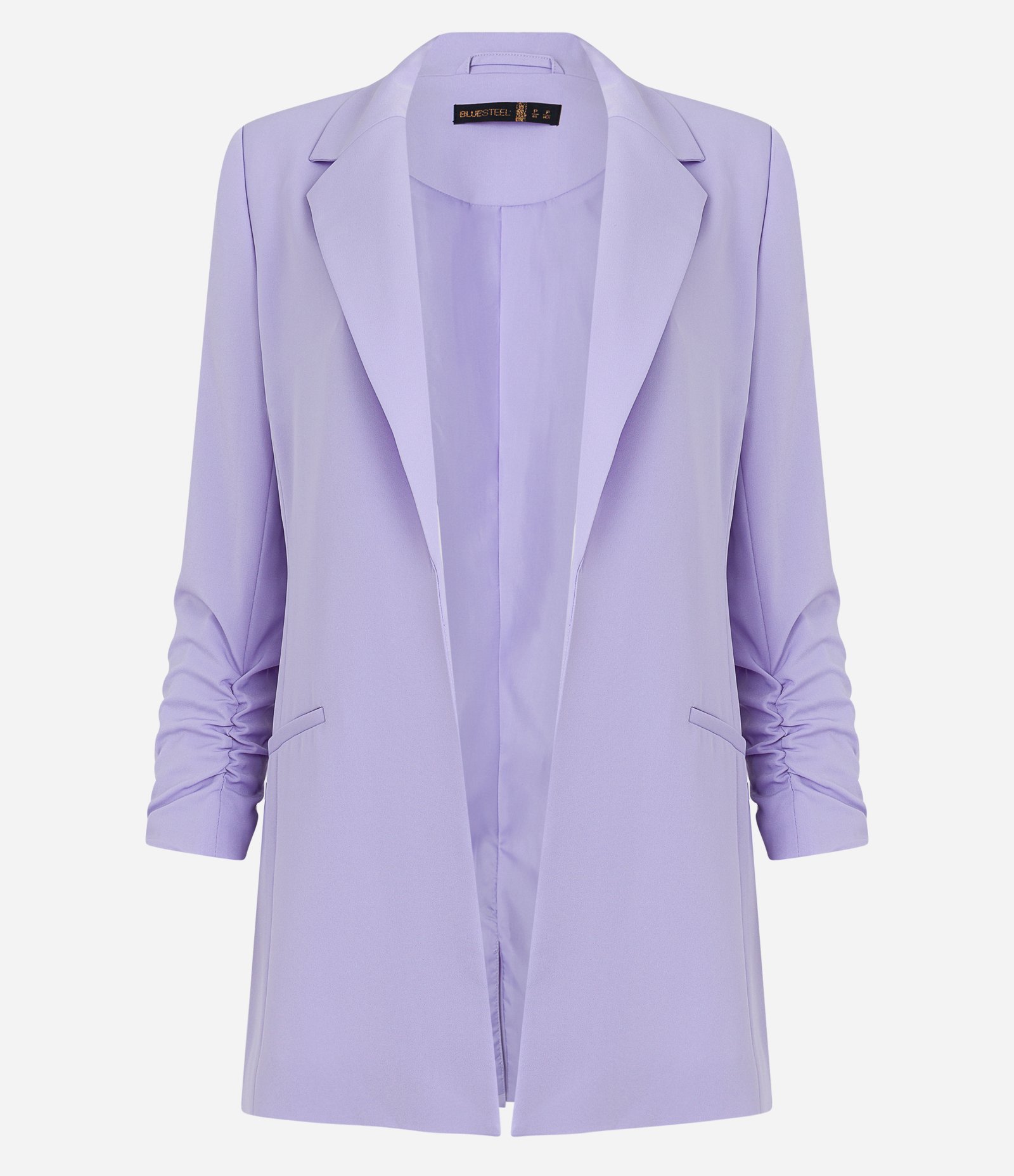 Blazer Alongado de Alfaiataria em Crepe com Franzido nas Mangas 6