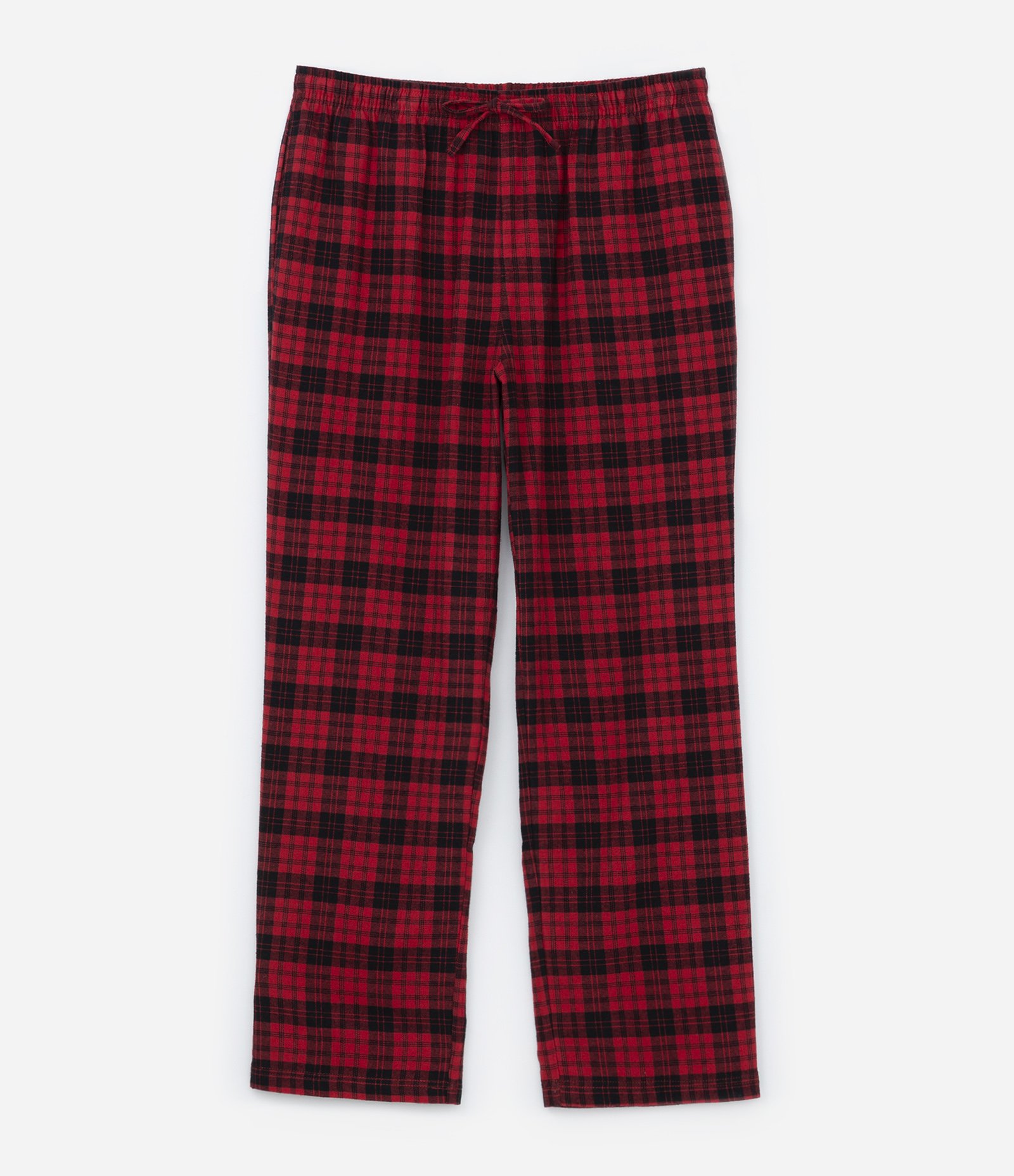 Calça de Pijama em Flanela Xadrez com Cordão no Cós Vermelho 5