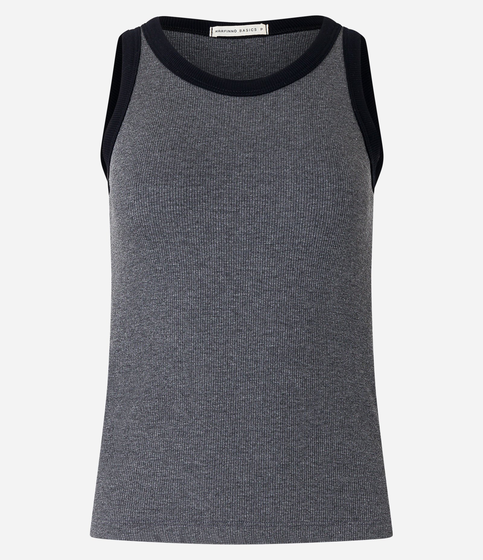 Regata em Ribana com Contraste na Gola e Cava Cinza 1