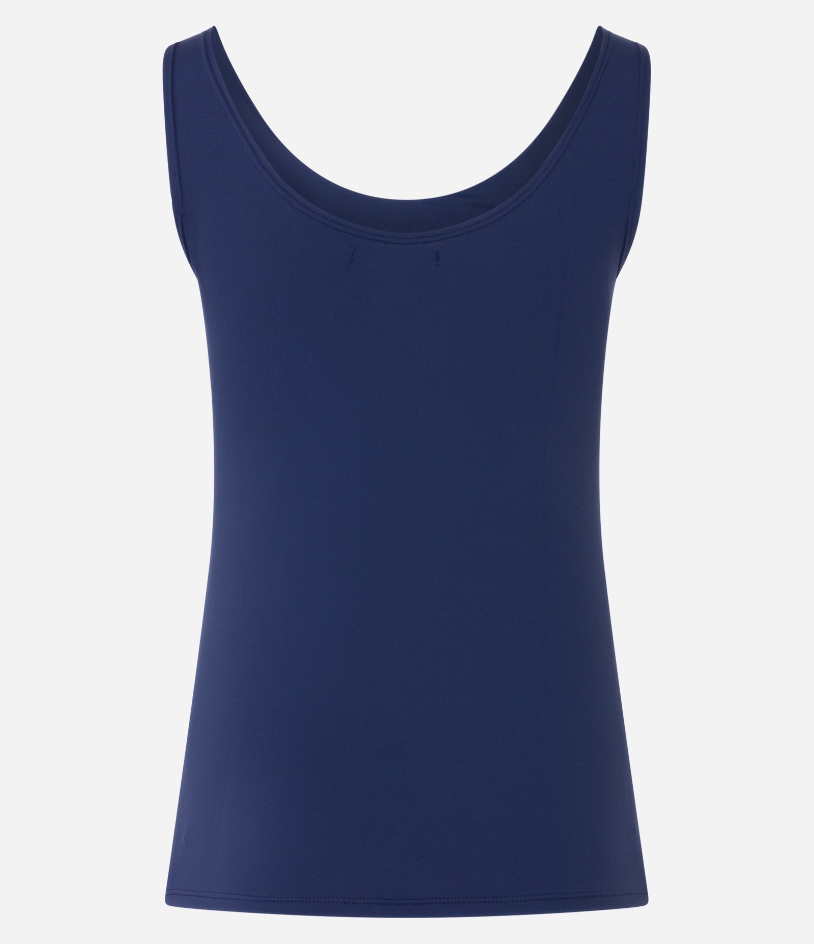 Blusa em Poliamida com Decote U e Alça Larga Azul 7