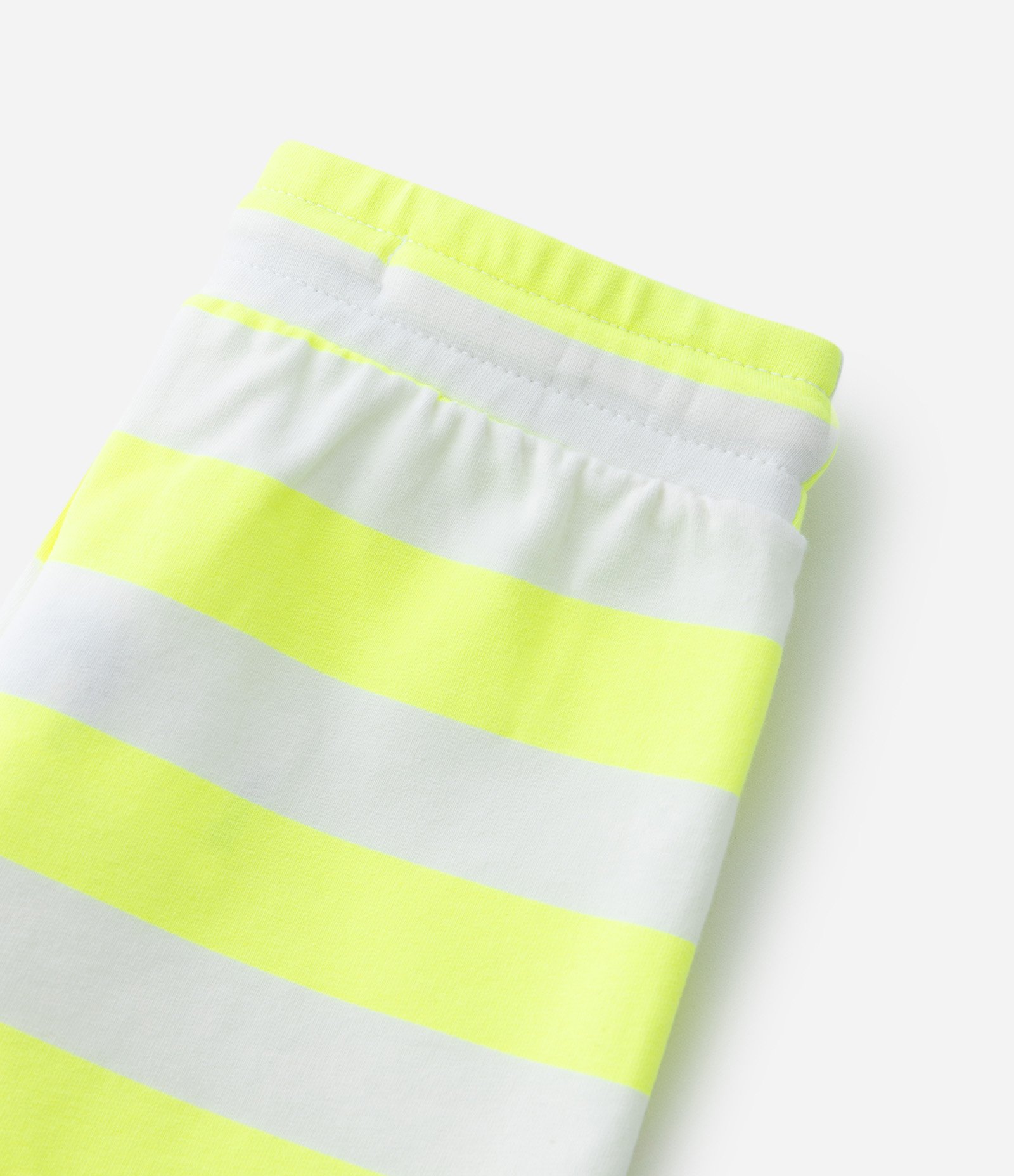 Conjunto Infantil com Listras e Babadinhos - Tam 1 a 5 Anos Amarelo/Branco 3