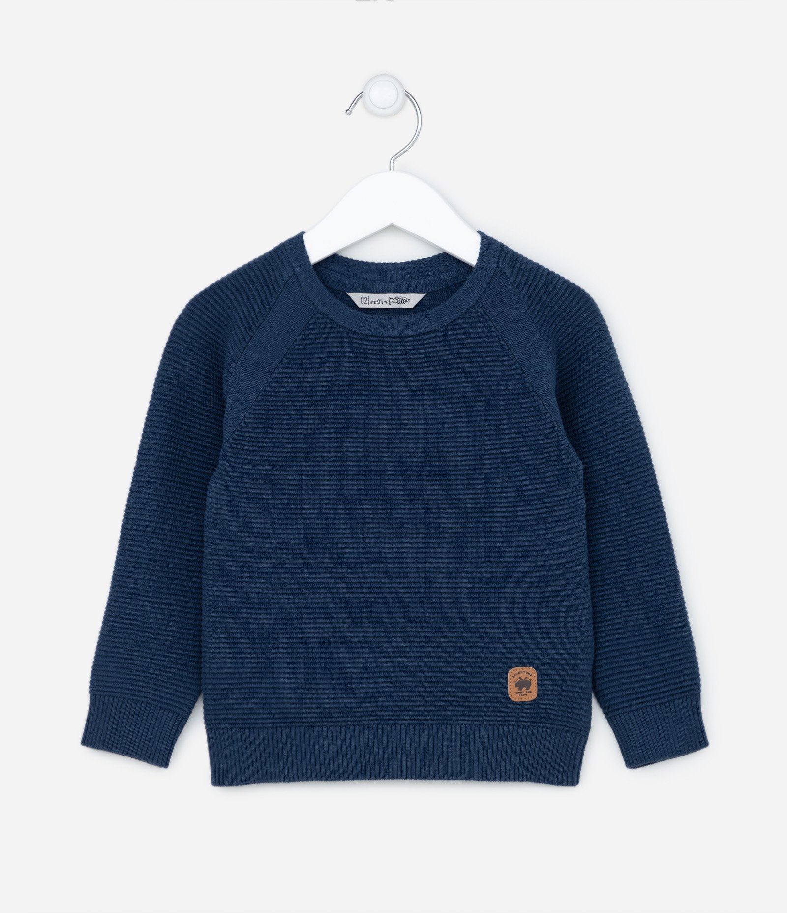 Blusão Infantil com Mangas Raglan - Tam 1 a 4 anos Azul 1