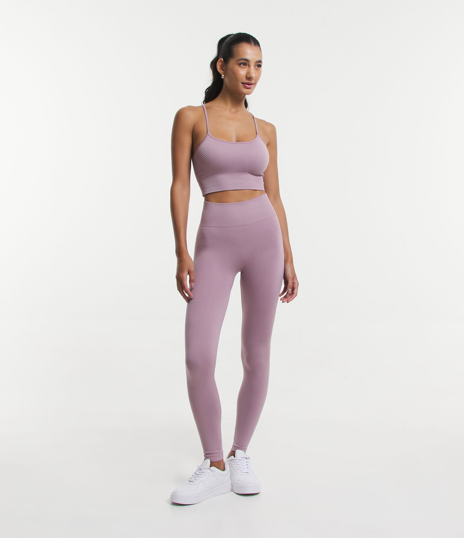 Calça Legging Esportiva Texturizada e Sem Costura 1