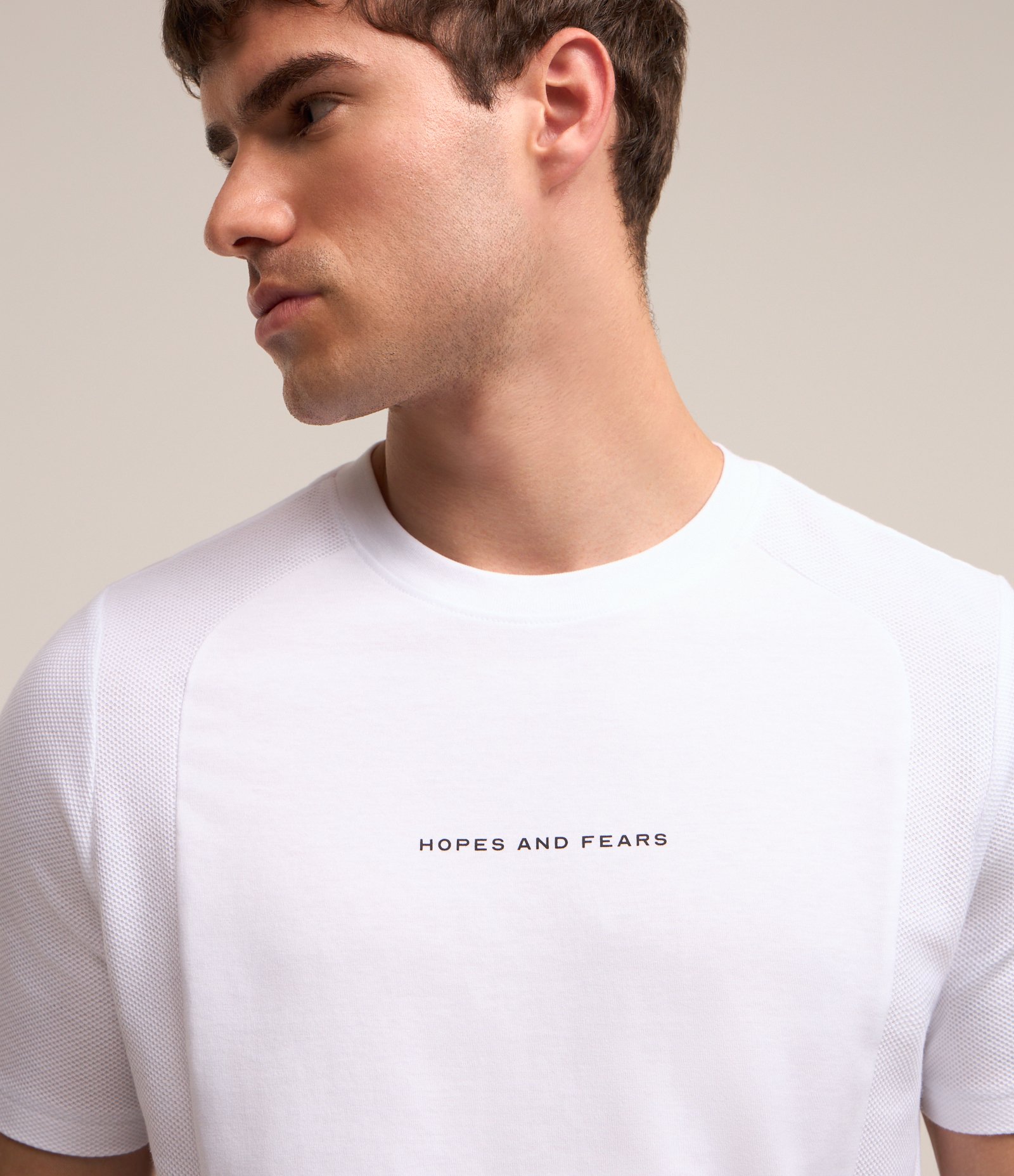 Camiseta em Algodão com Lettering Hopes and Fears Branco 2