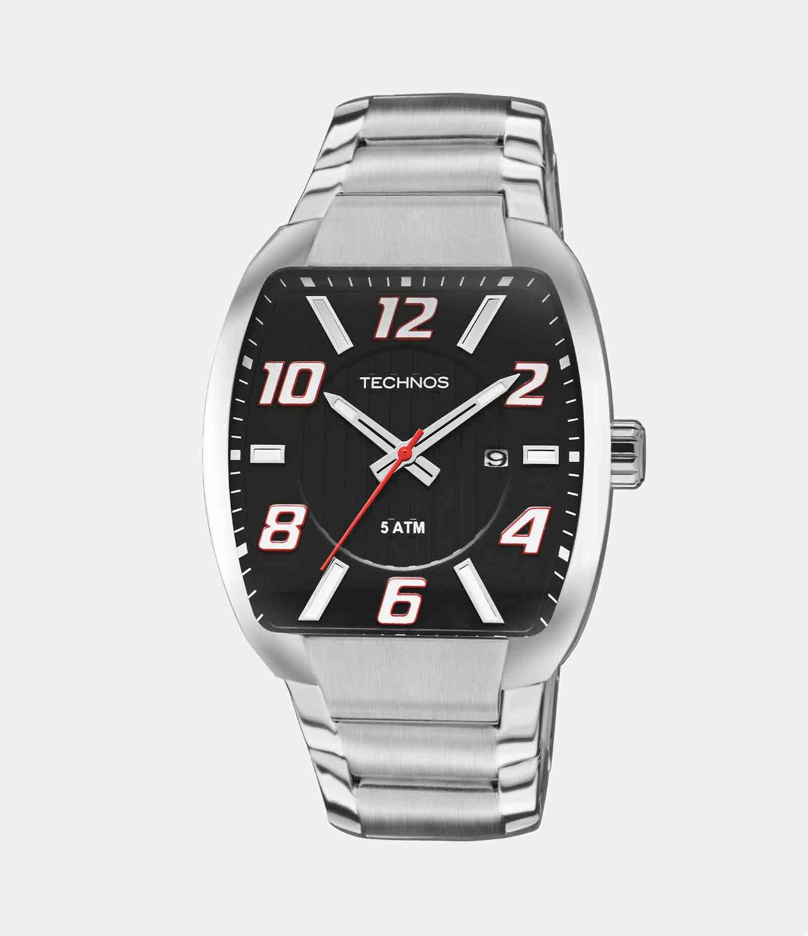 Relógio Technos Analógico com Pulseira e Caixa em Aço 2115KLL 1P Prata 1