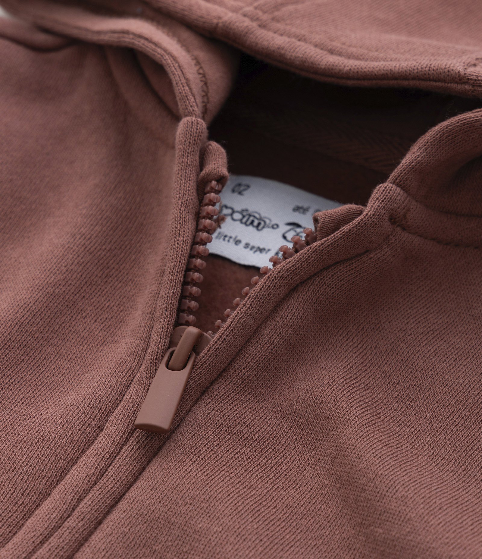 Blusão Infantil Básico Liso com Capuz e Bolso - Tam 1 a 4 anos Marrom 5