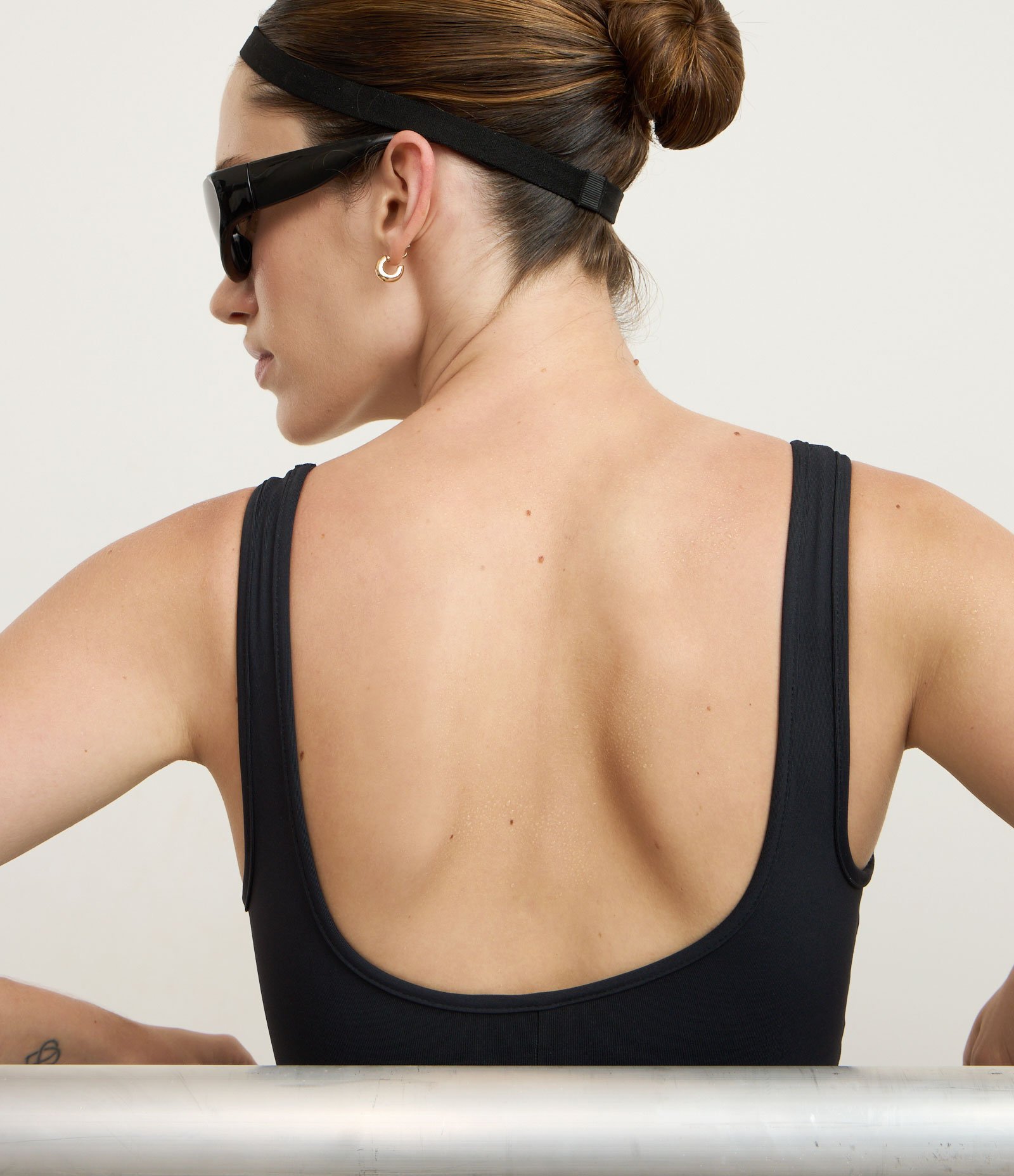 Macaquinho Esportivo em Poliamida com Alça Larga Preto 5