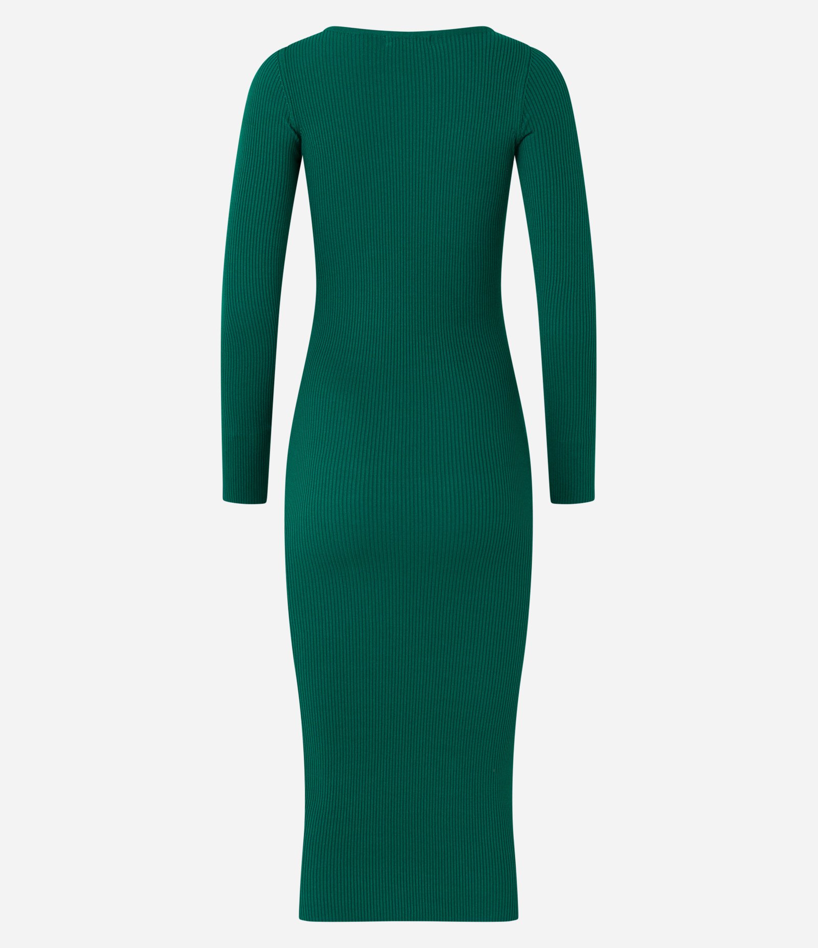 Vestido Midi Justo em Tricô com Gola Canoa Verde 8