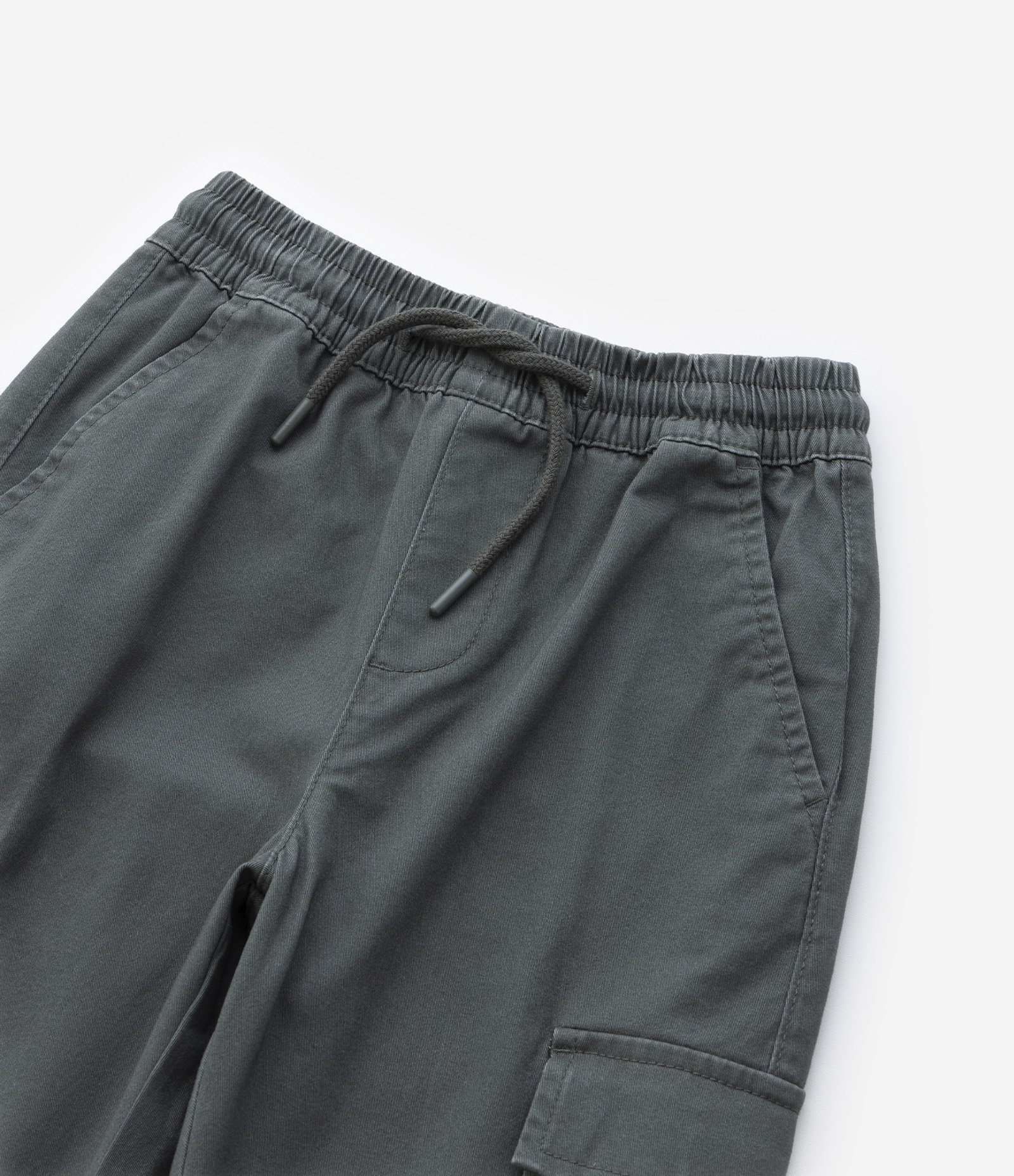 Calça Jogger Infantil com Bolsos Cargo - Tam 5 a 14 anos Verde 5