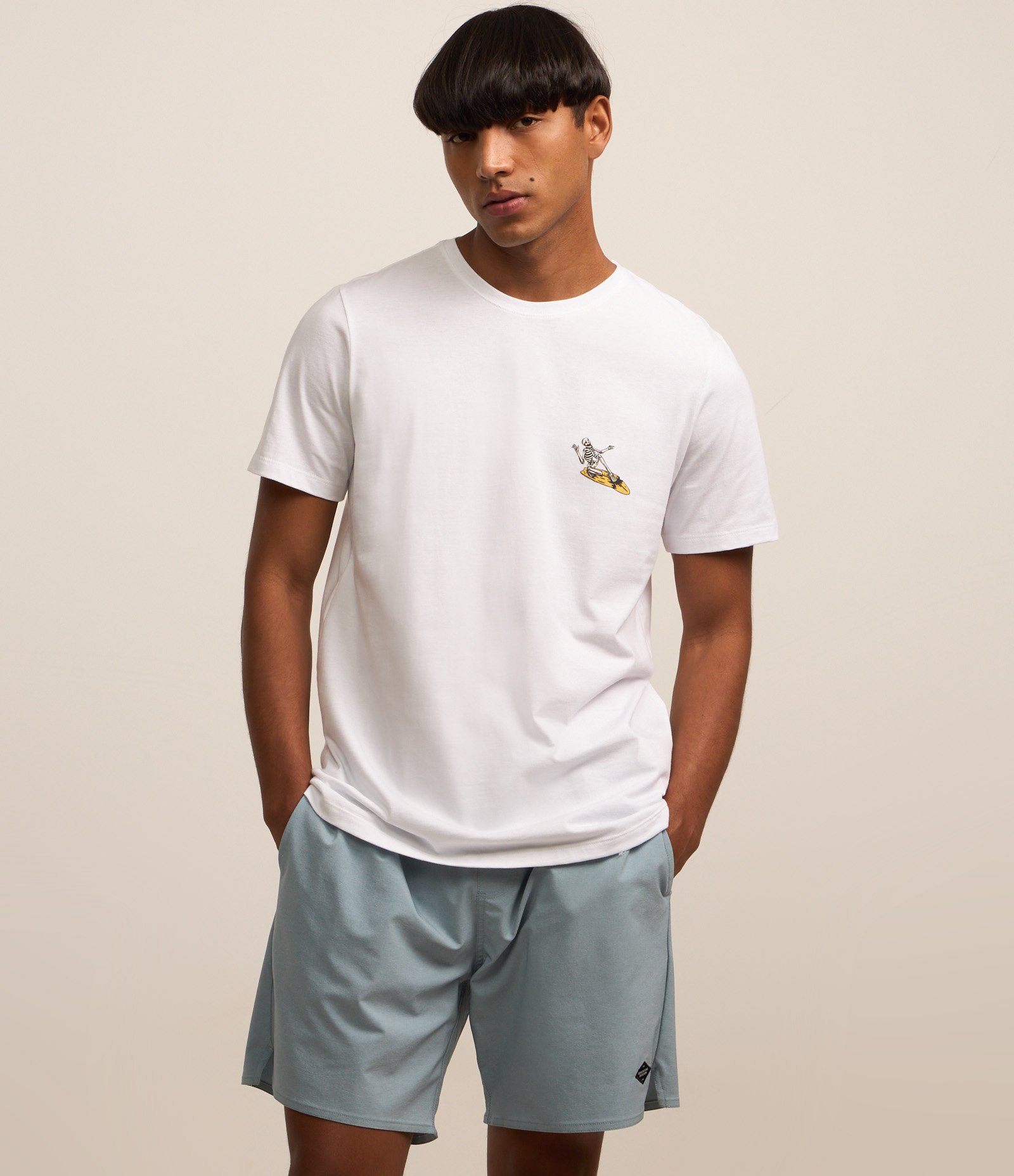 Bermuda Mescla com Cós Elástico e Amarração 2