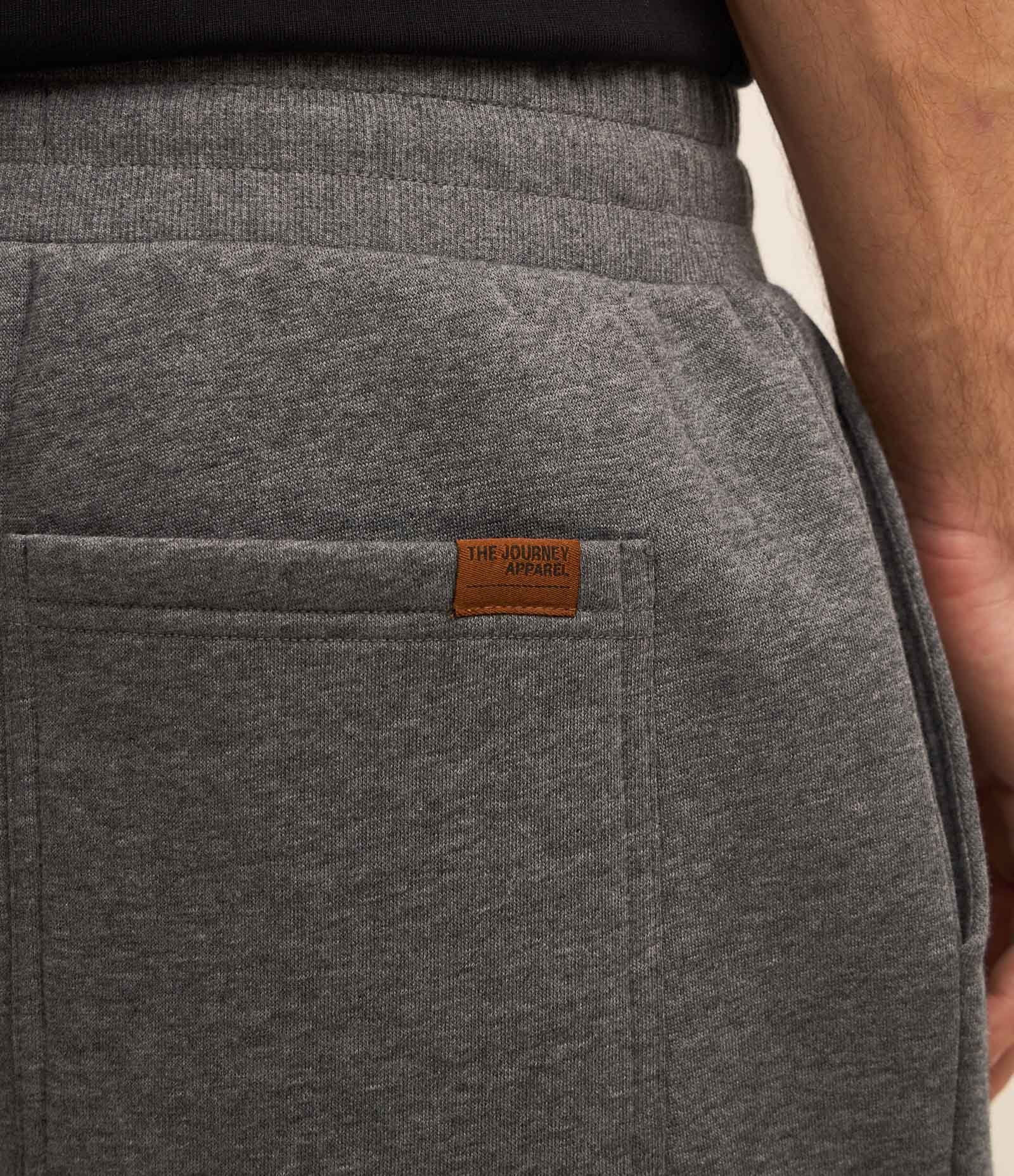 Calça em Moletom com Cós Elástico e Barra Ajustada Cinza 5