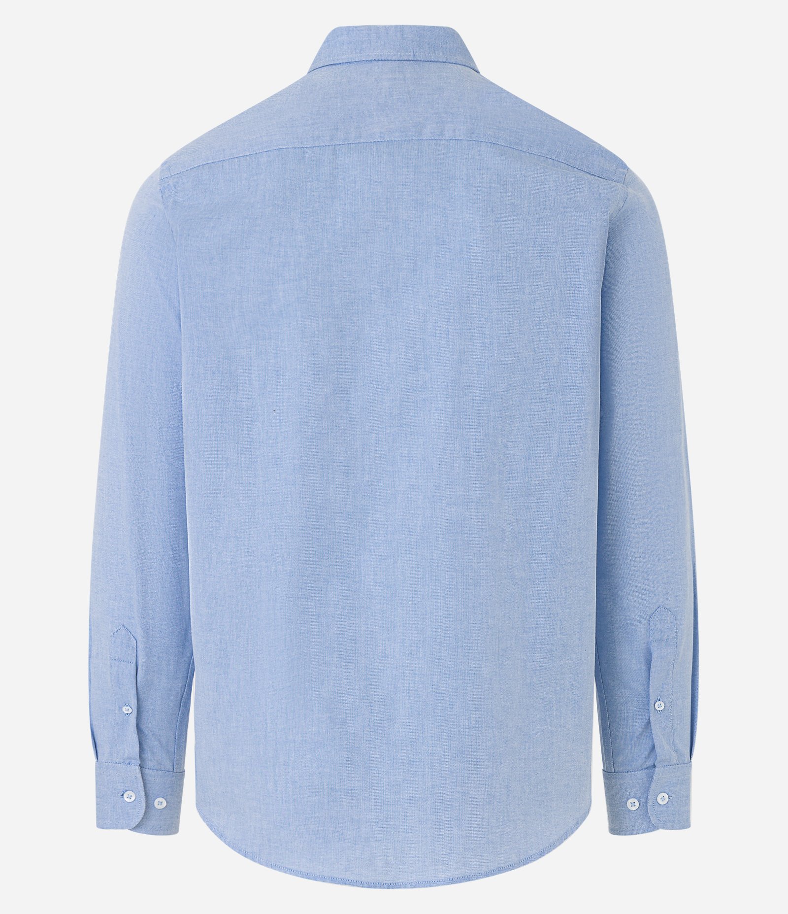 Camisa Regular Básica em Oxford Azul Claro 6