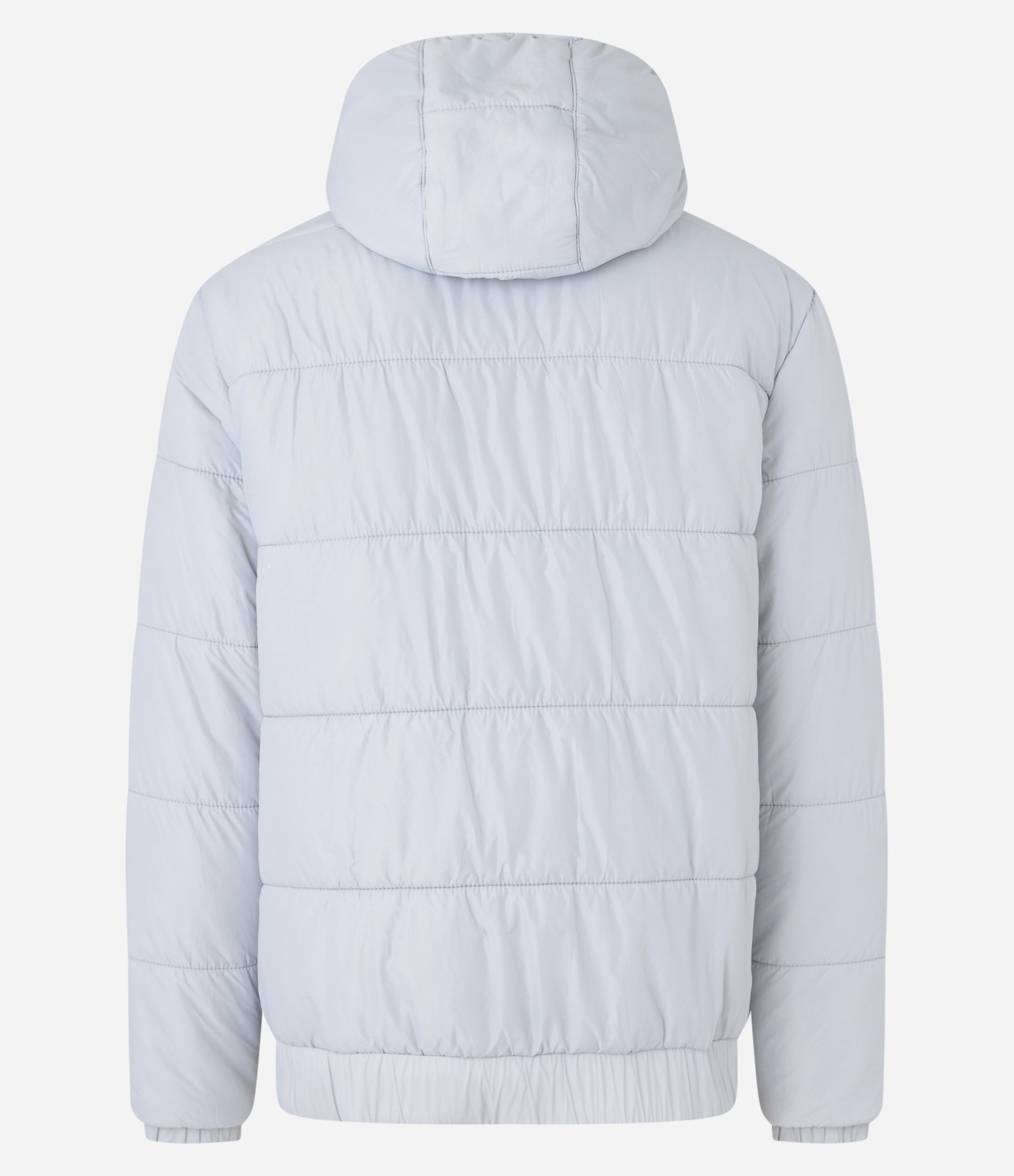 Jaqueta Puffer em Microfibra com Capuz Branco 8