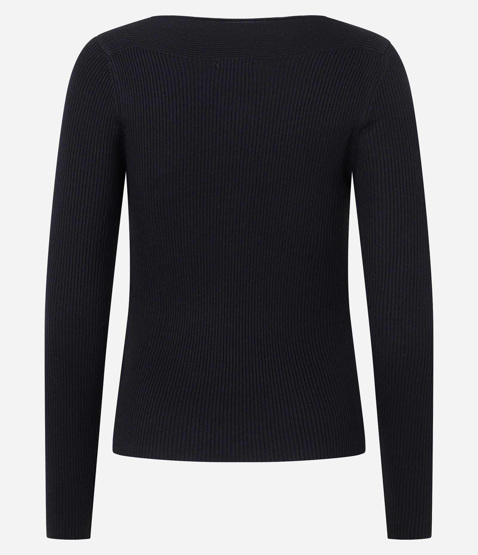 Blusa em Tricô com Gola Canoa e Textura Canelada Preto 8