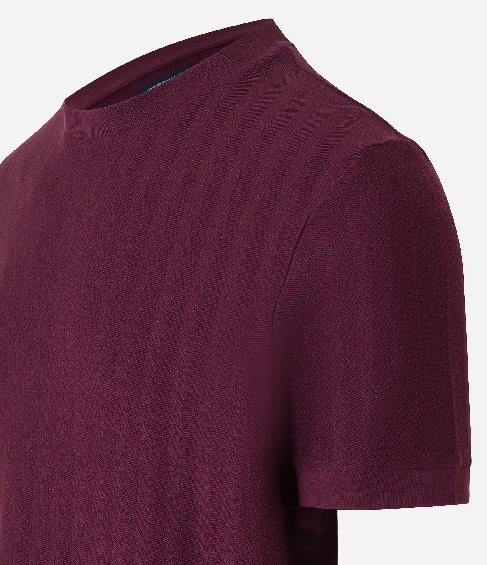 Camiseta Slim em Algodão Texturizado com Listras Sólidas 7