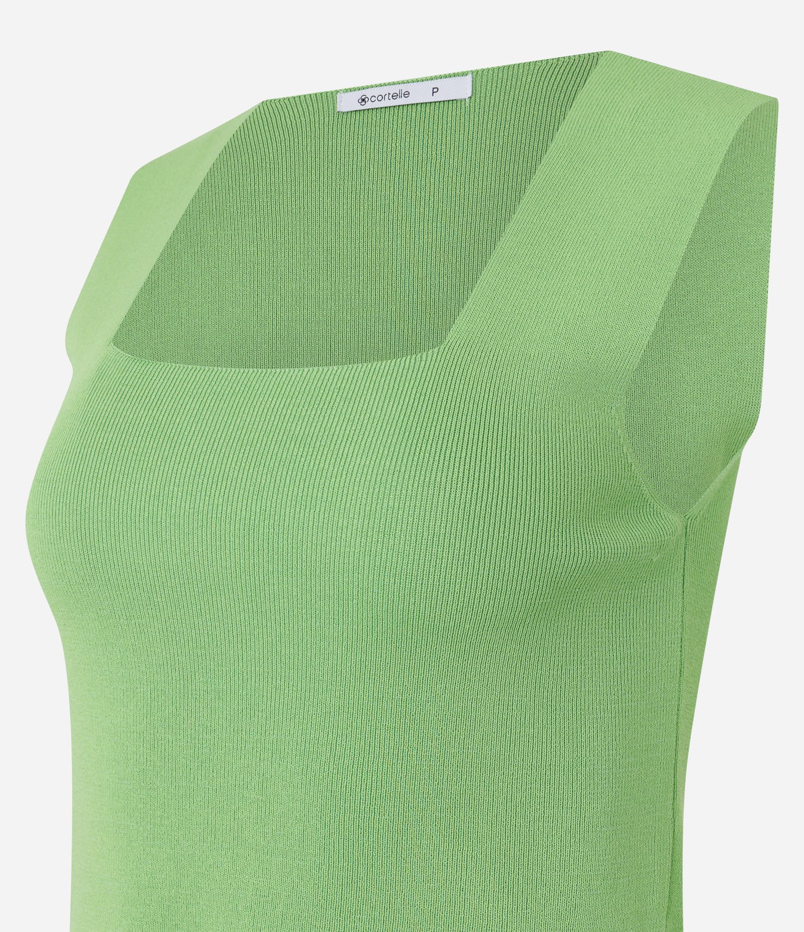 Blusa em Tricô com Decote Quadrado Verde Limão 6