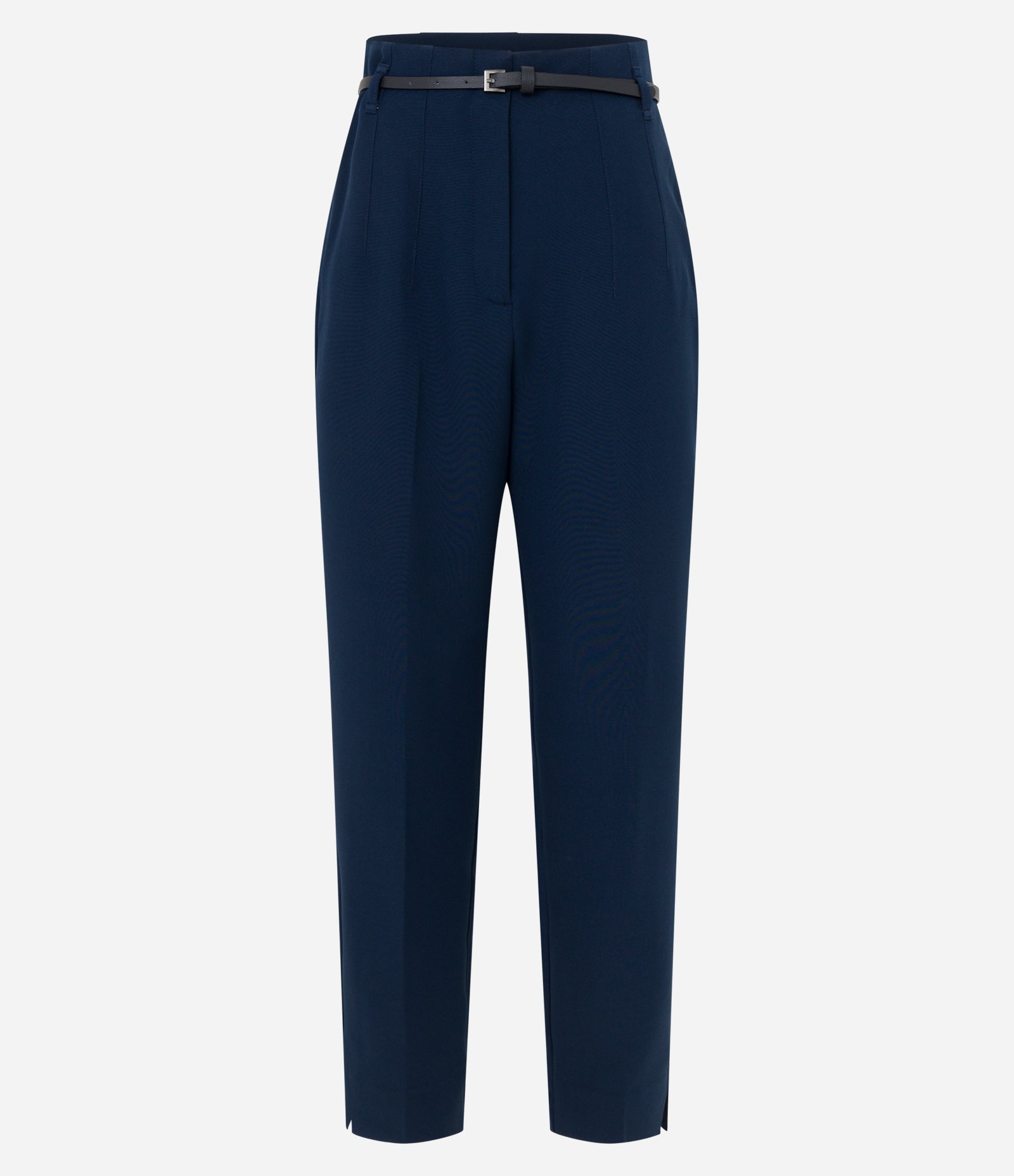 Calça Cenoura Alfaiatada com Cintinho em Material Sintético 5