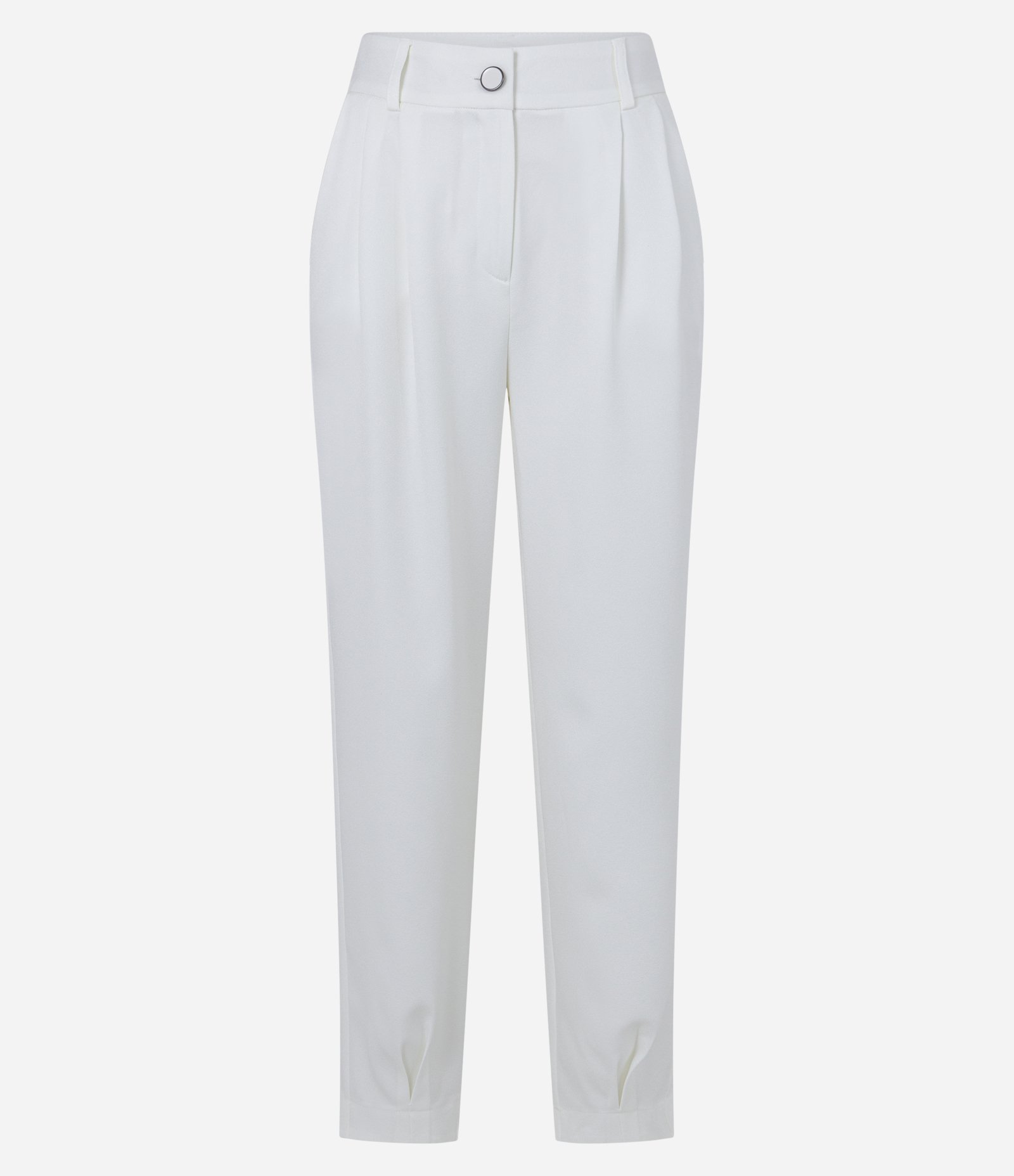 Calça Cenoura Alfaiatada com Cintura Alta e Bolsos Off White 6