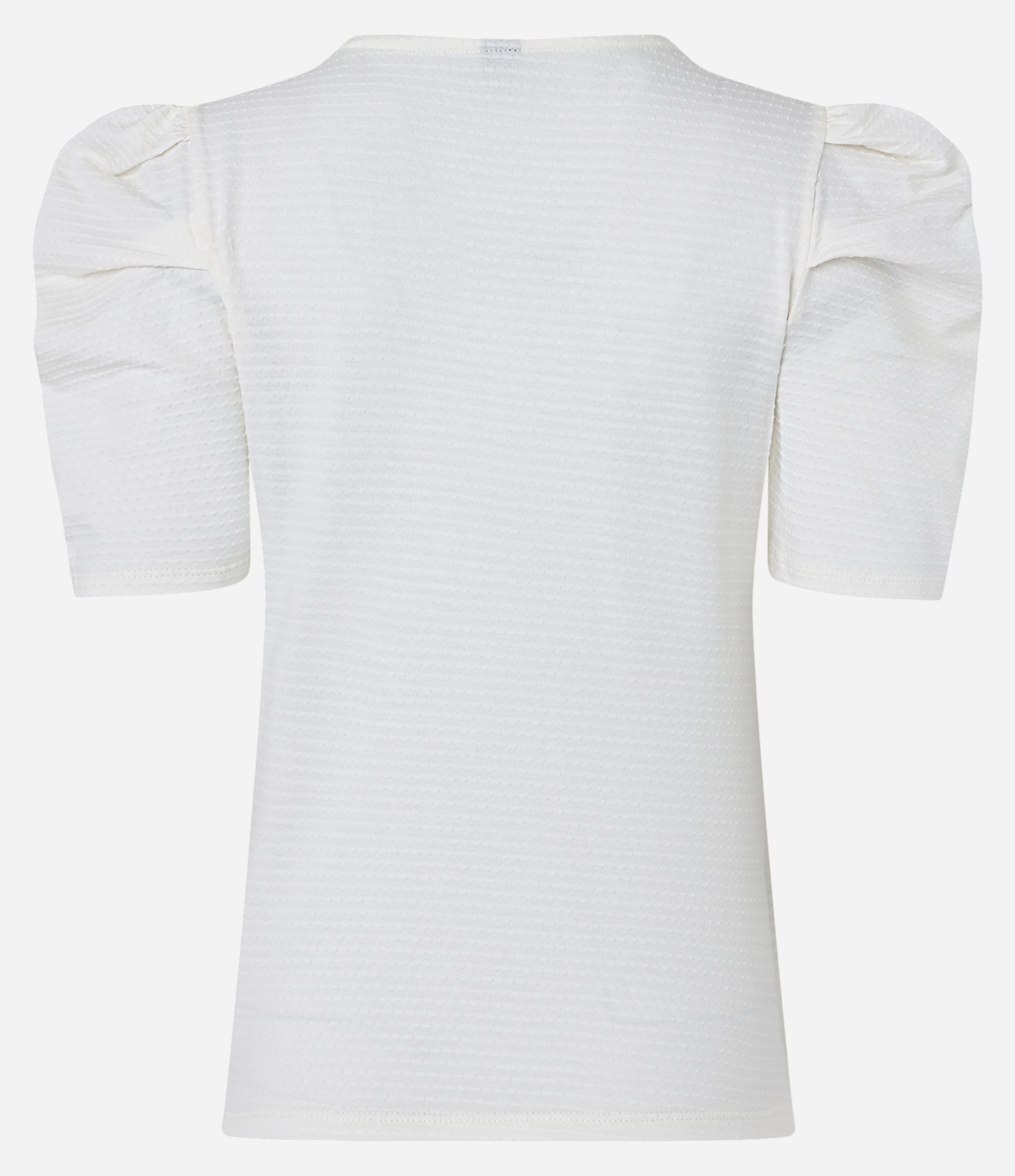 Blusa Texturizada em Algodão com Mangas Bufantes Off White 3