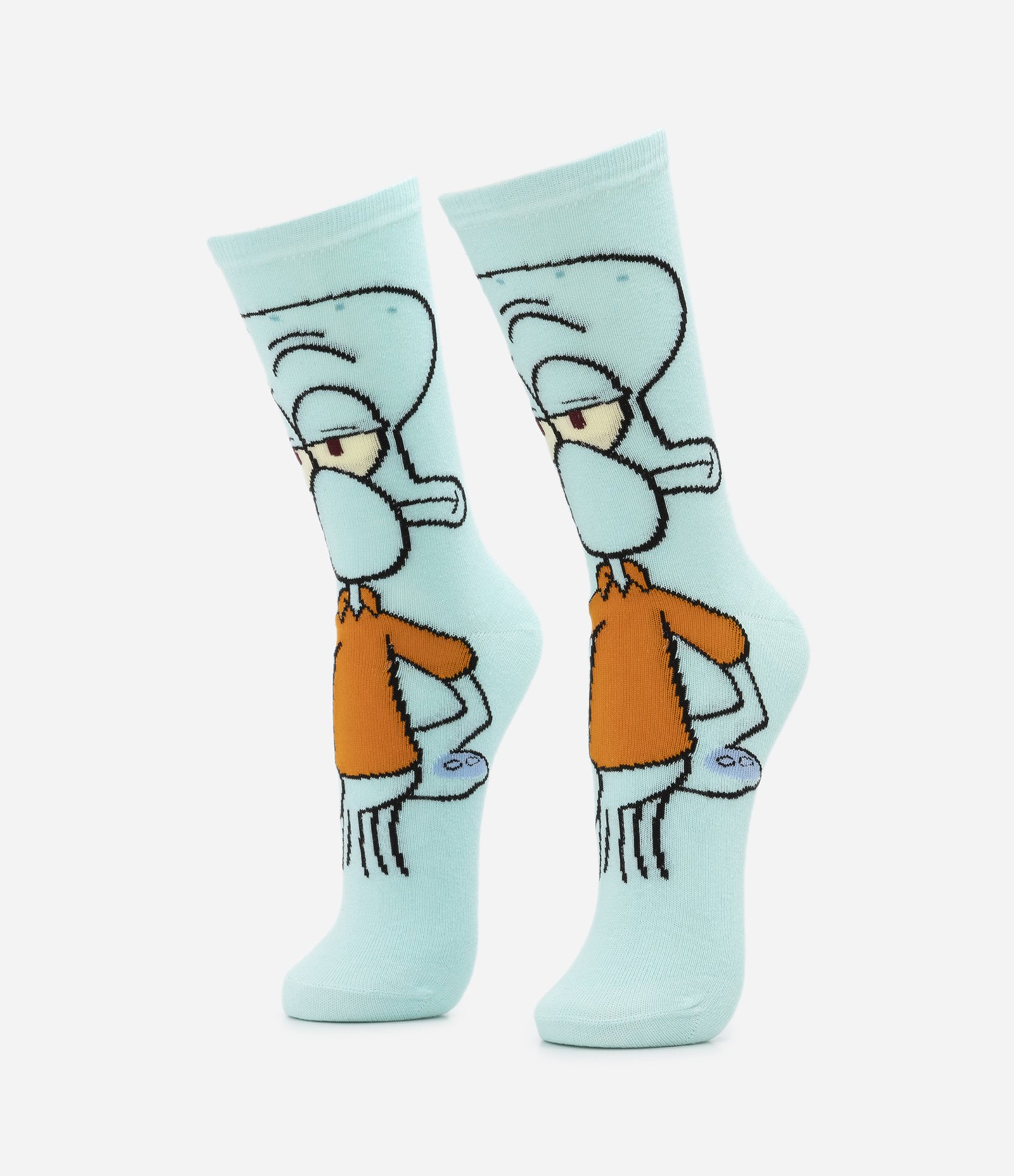 Meia Cano Alto em Algodão com Estampa do Lula Molusco Verde Claro 1