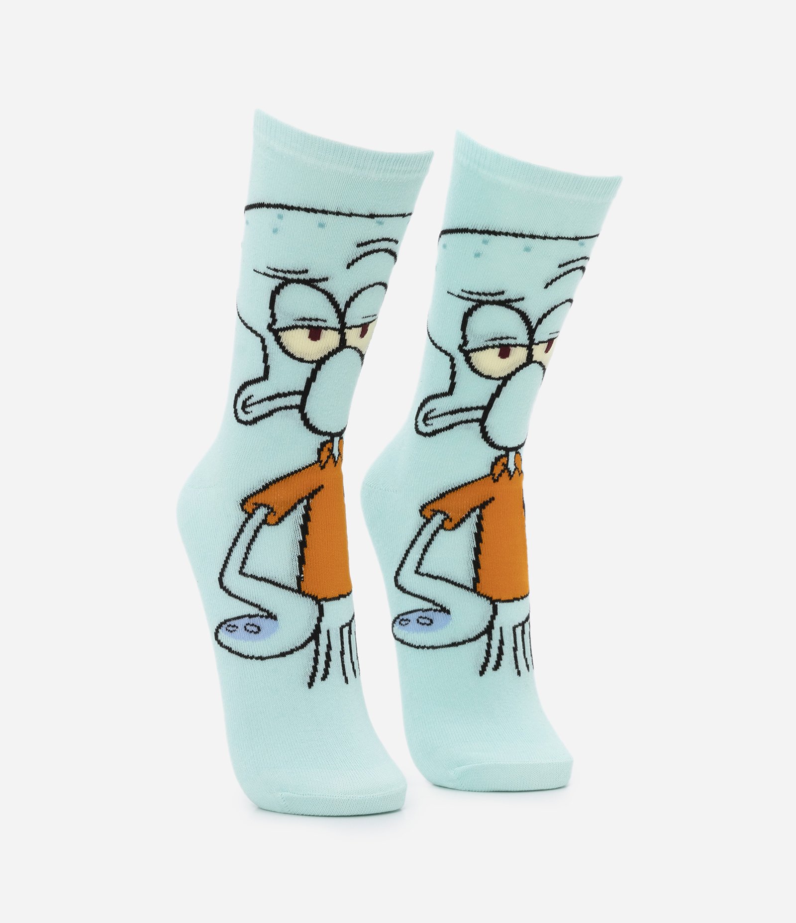 Meia Cano Alto em Algodão com Estampa do Lula Molusco Verde Claro 2