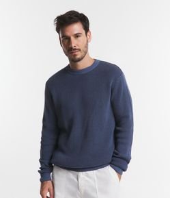 Suéter em Algodão com Textura Vertical