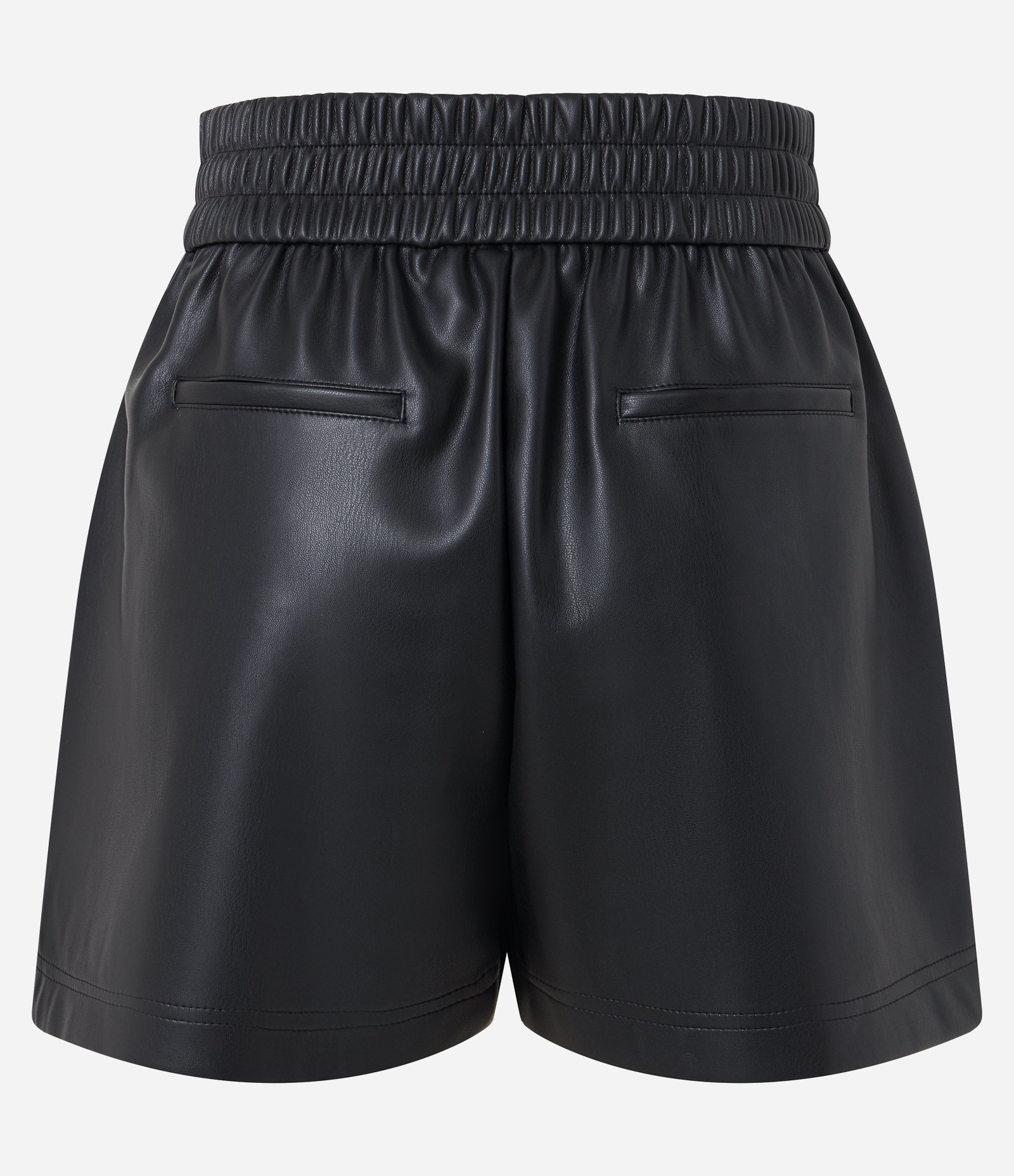 Short Curto em Pu com Faixa e Amarração Frontal Preto 6