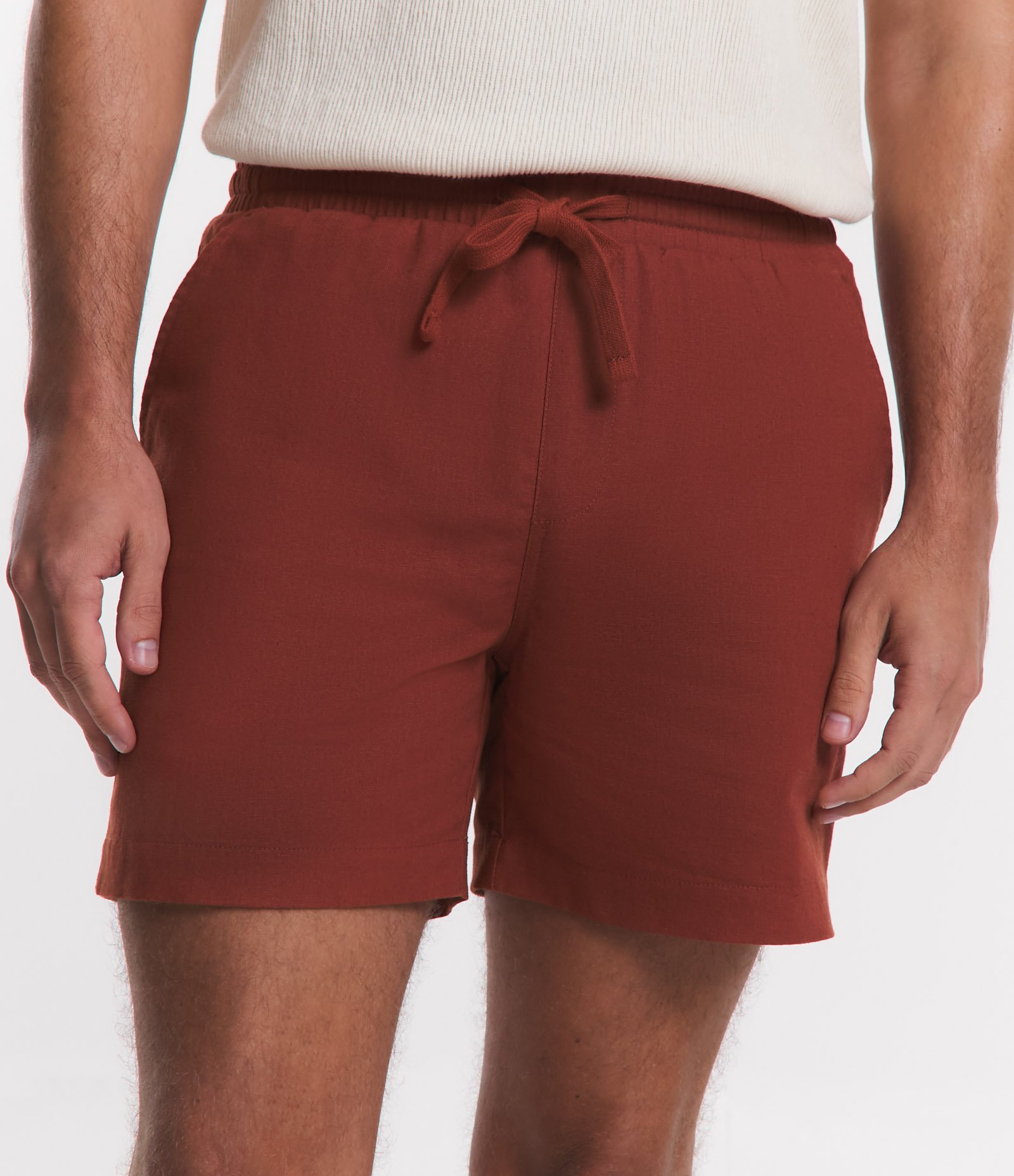 Bermuda em Algodão com Linho e Cós Elástico 3