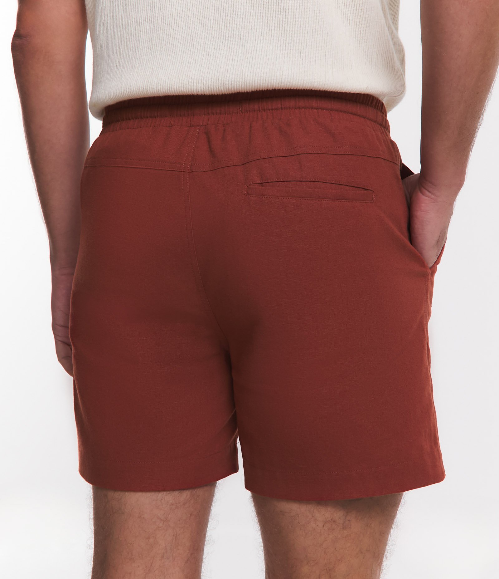 Bermuda em Algodão com Linho e Cós Elástico 5