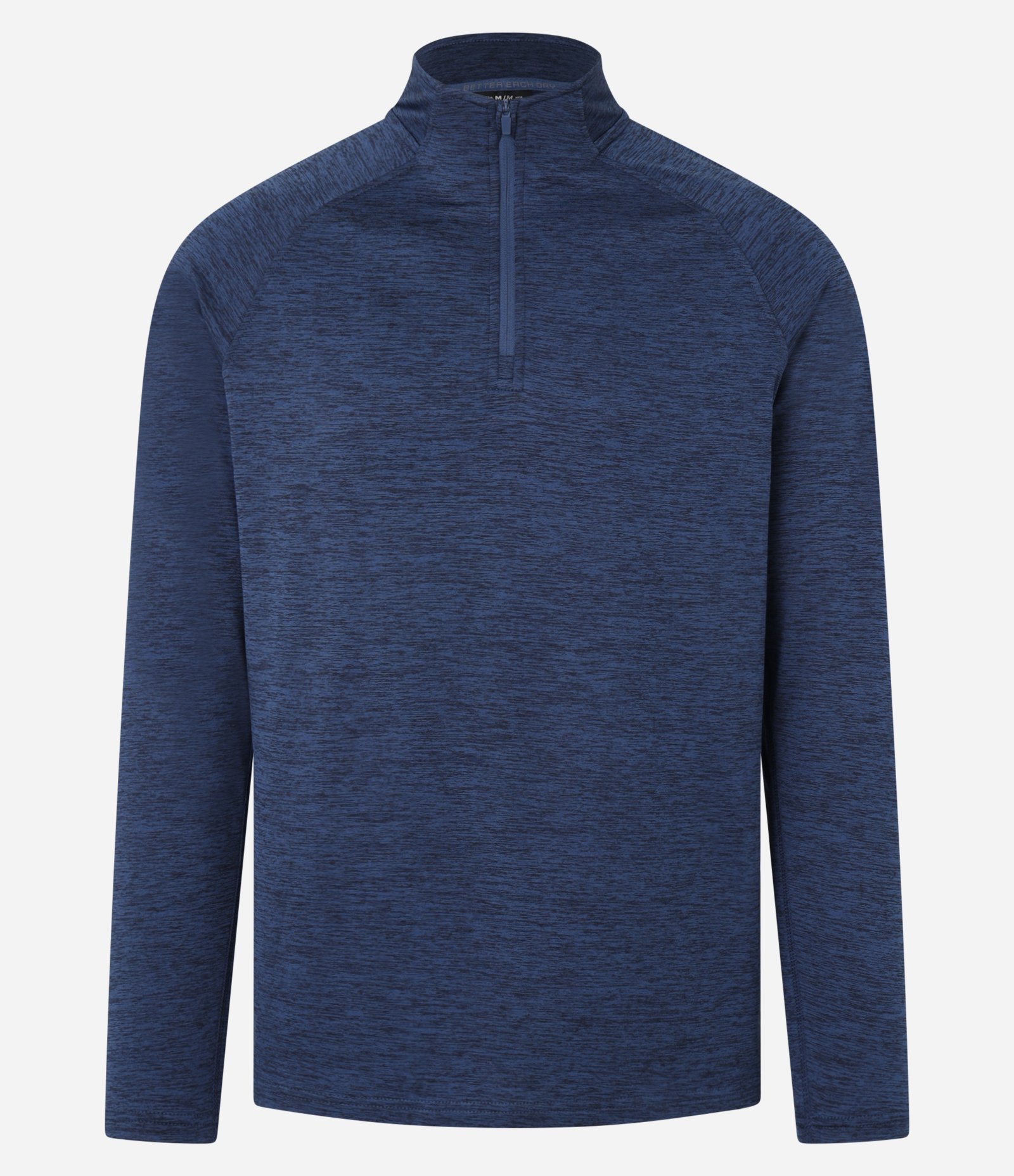 Camiseta Térmica Esportiva com Zíper na Gola e Recortes Azul 5