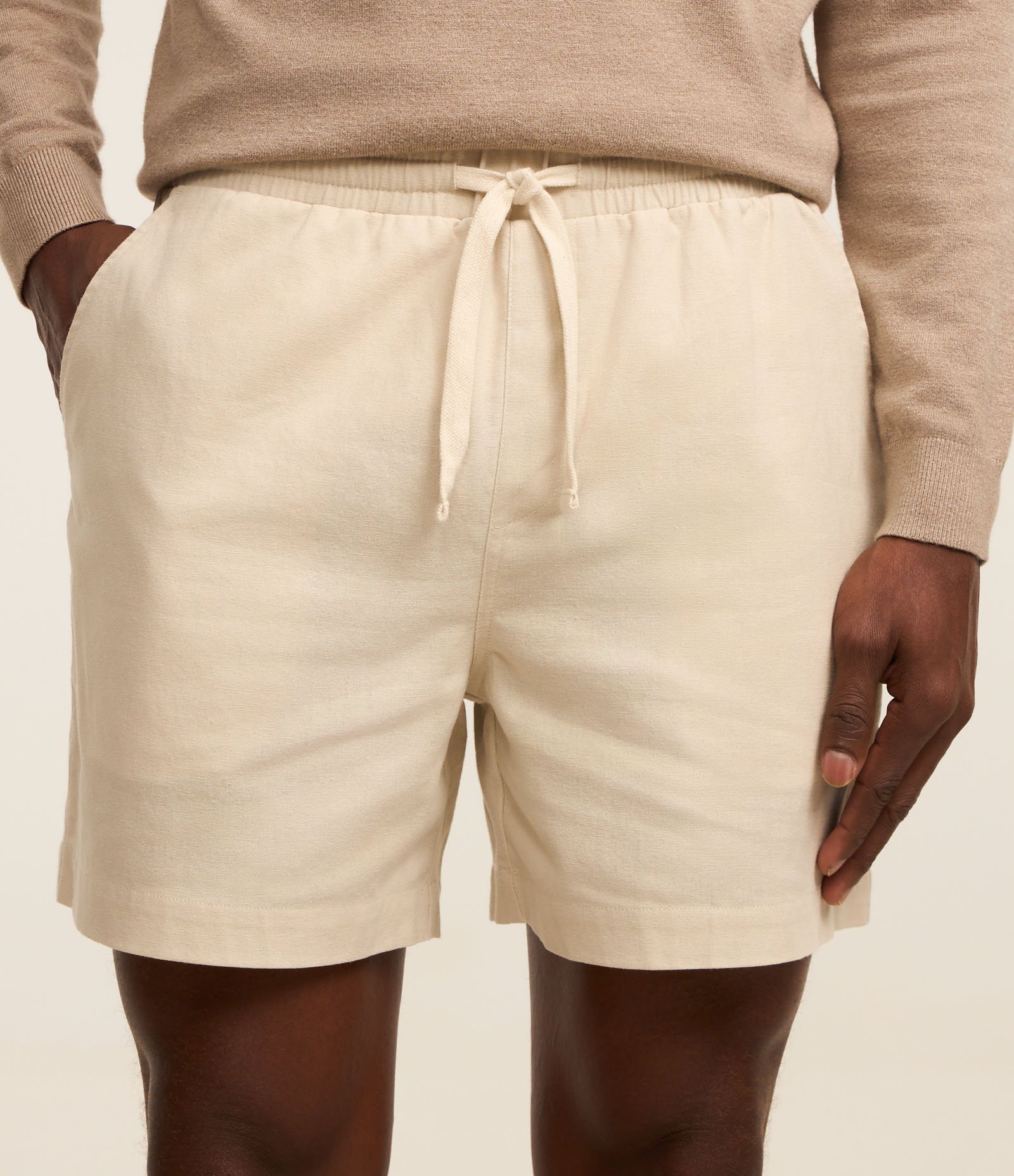 Bermuda em Algodão com Linho e Cós Elástico 3