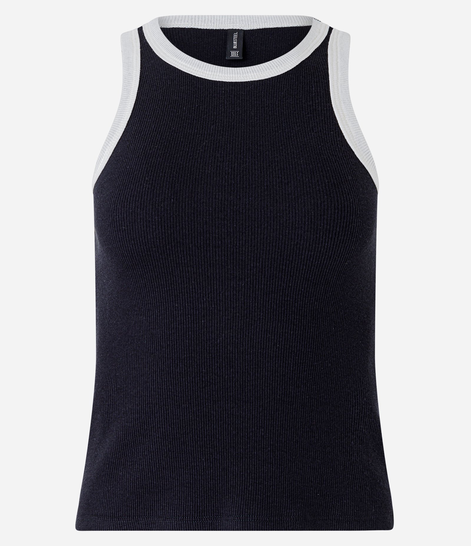 Blusa Regata em Ribana com Cava Contrastante 5