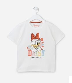 Camiseta Infantil com Estampa Margarida com Brilhos - Tam 2 A 10 Anos