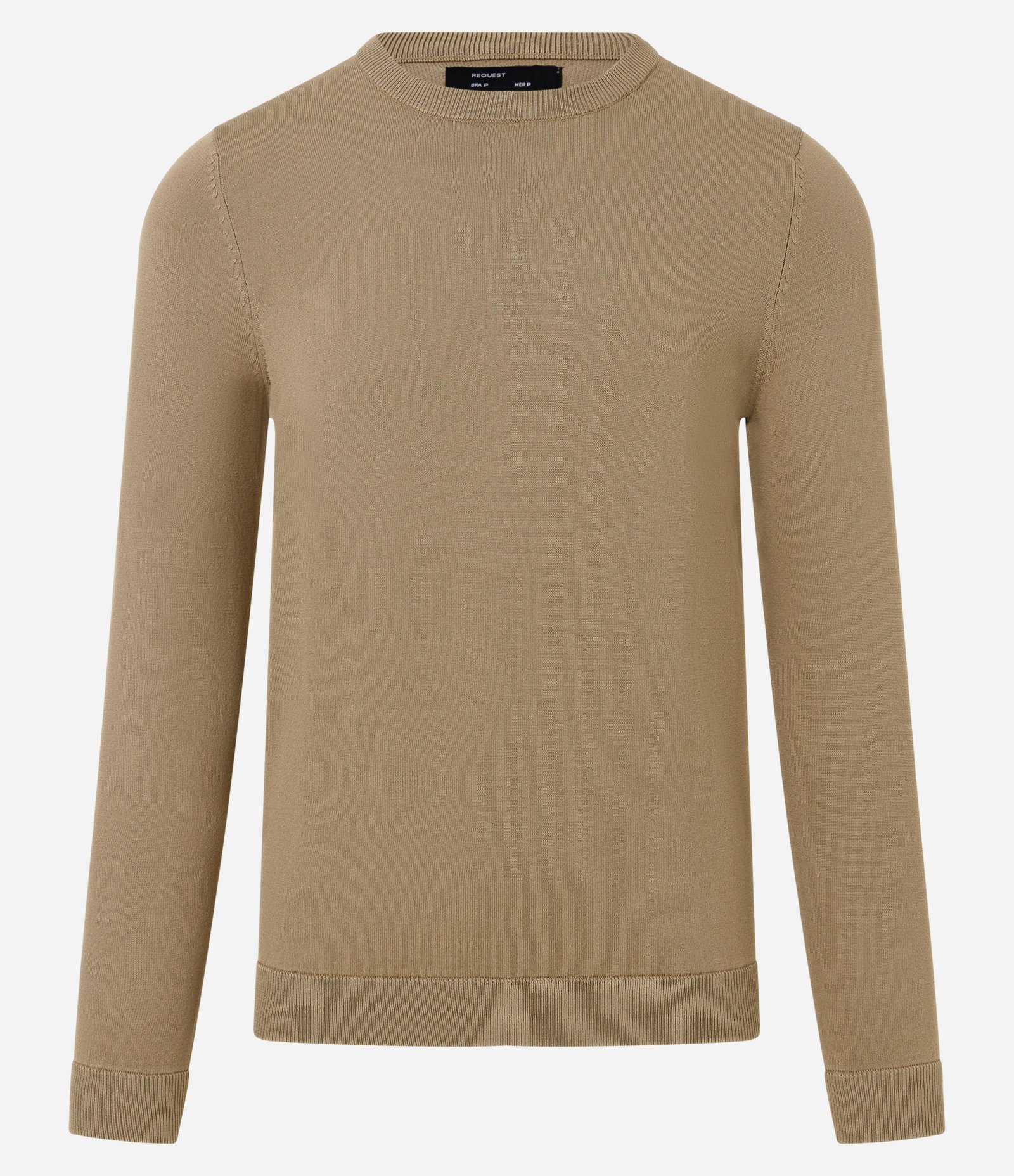 Suéter Básico em Viscose com Gola Redonda Marrom Claro 6