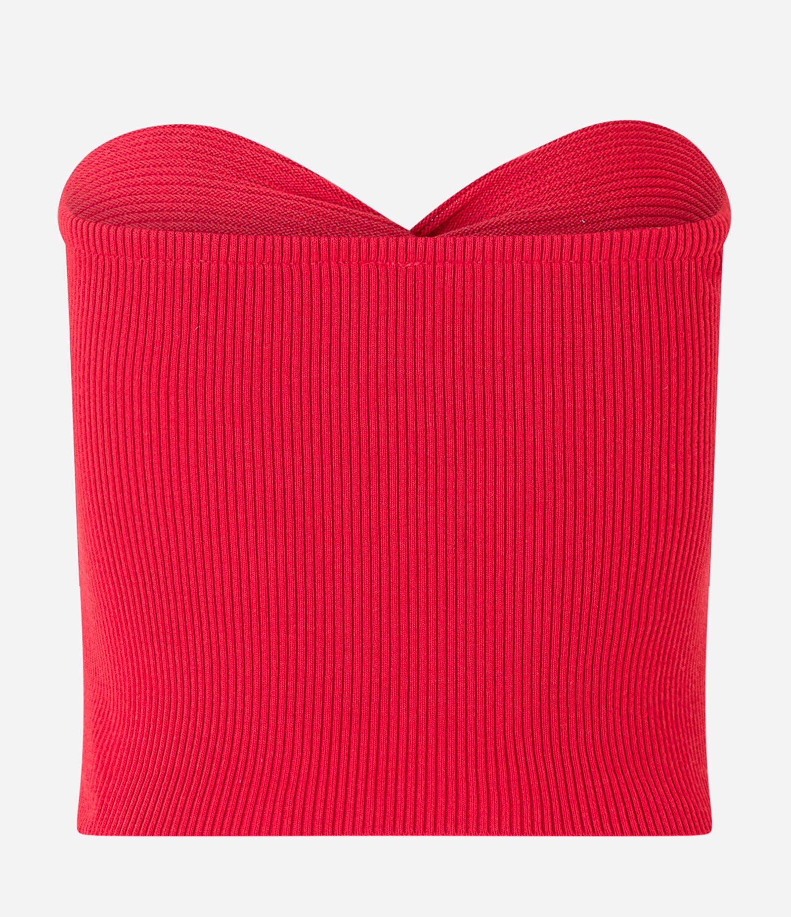 Blusa Cropped em Tricô Tomara que Caia com Busto Torcido Vermelho 7