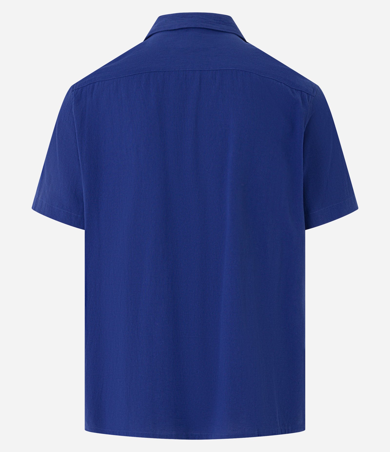 Camisa em Algodão Sarjado com Bolsos Frontais Azul 9