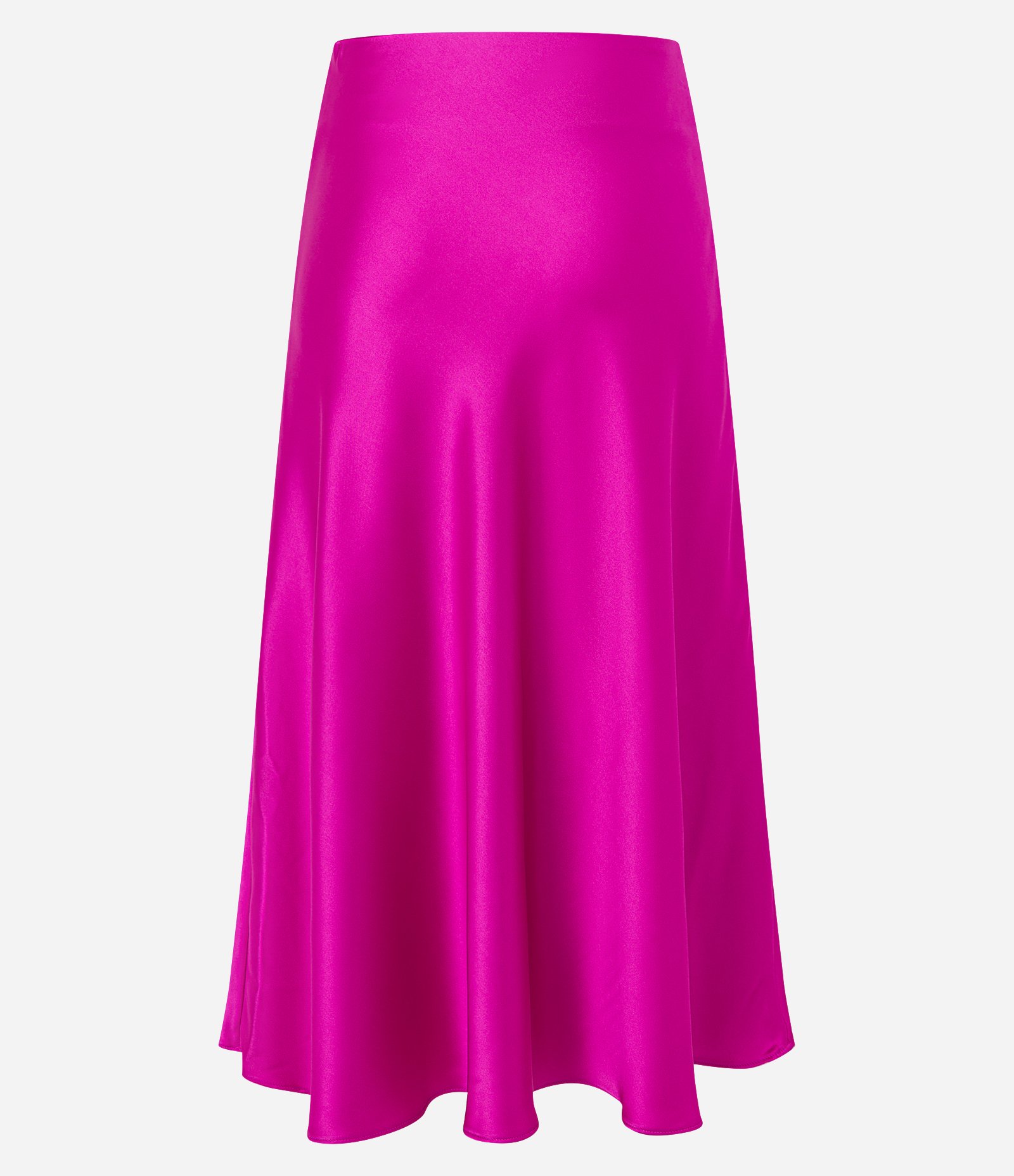 Saia Evasê Acetinada Slip Rosa 7