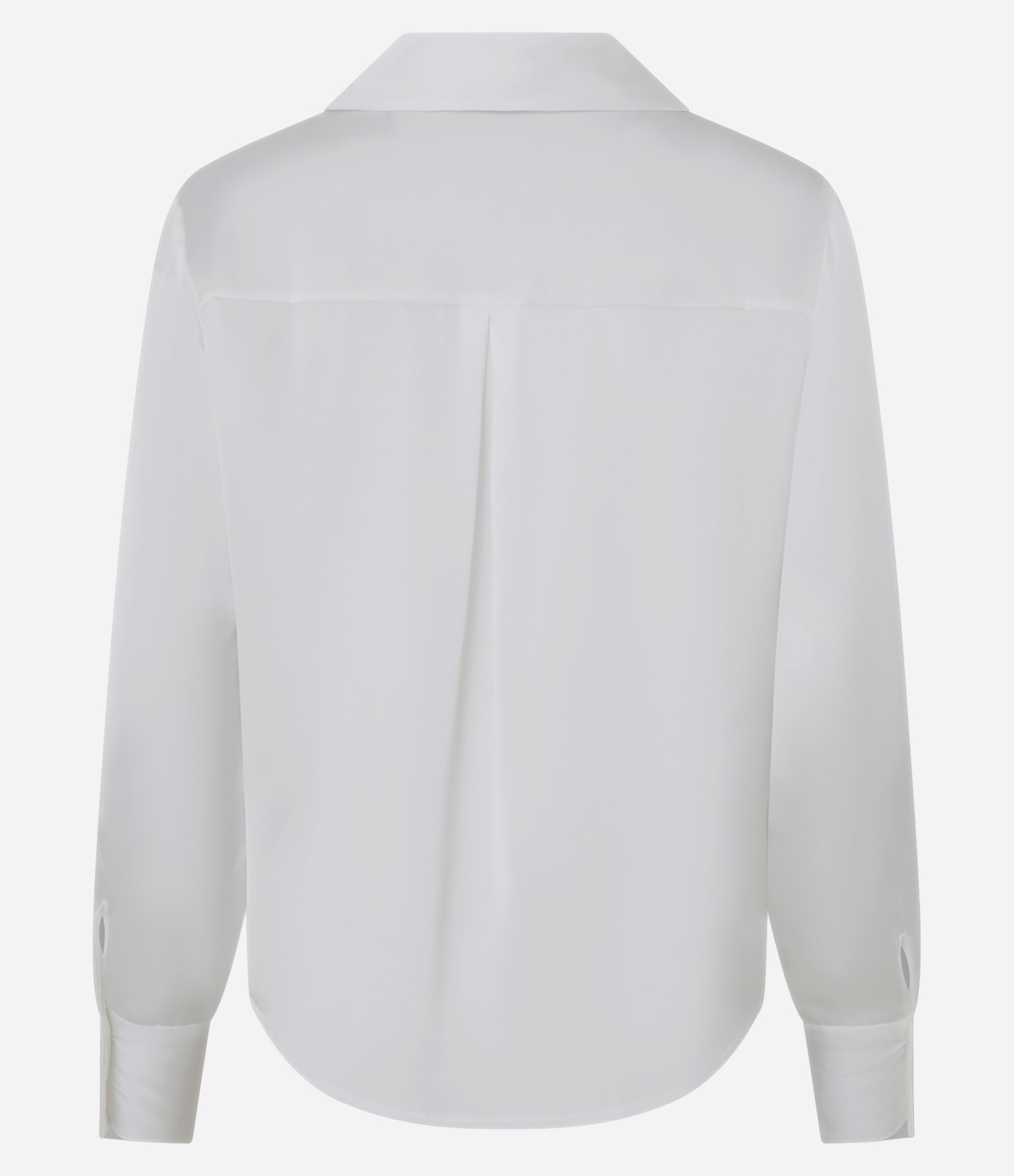 Camisa em Cetim com Recortes e Caimento Leve Branco Neve 8