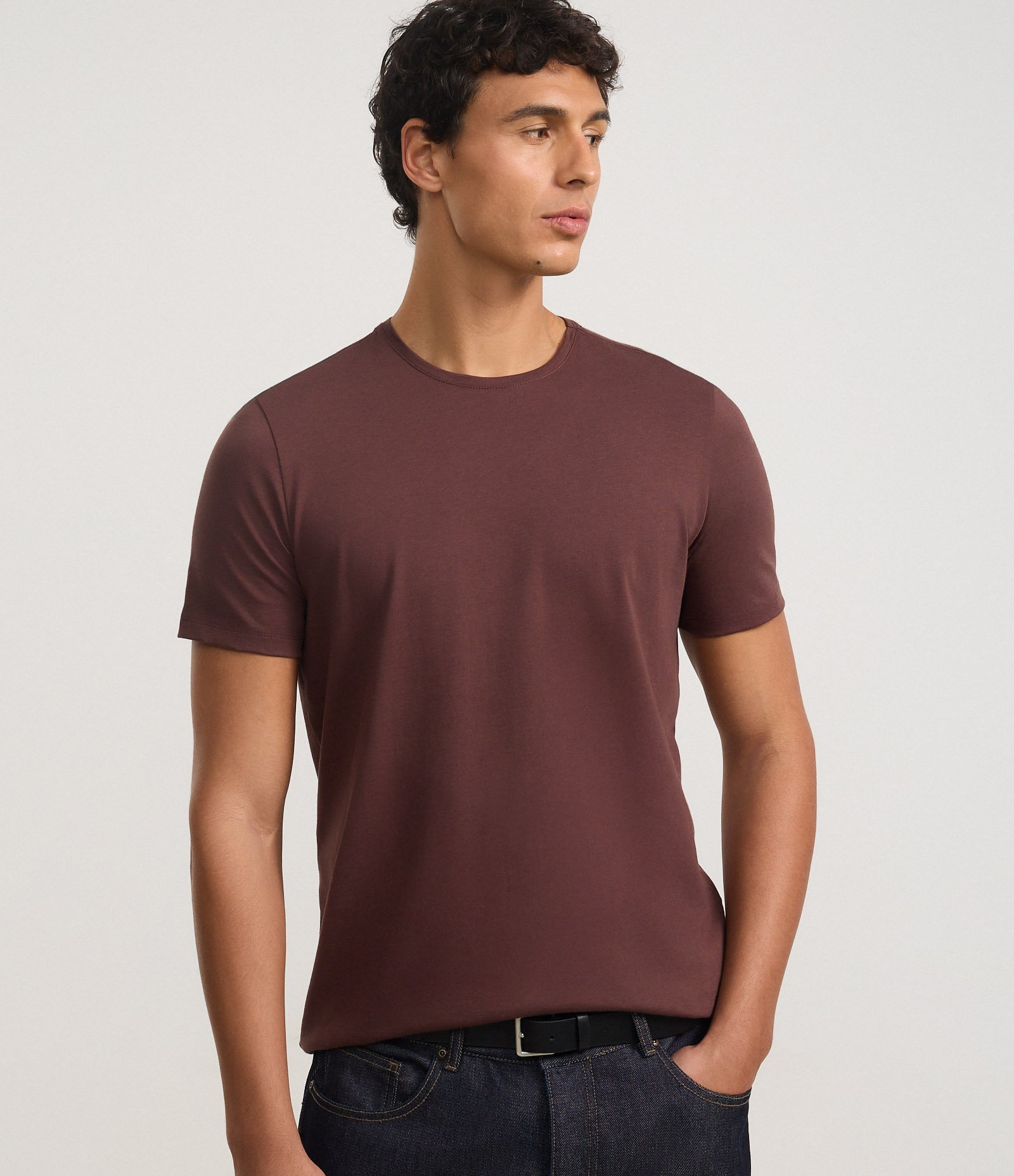 Camiseta Slim Básica em Algodão Peruano com Gola Redonda 1