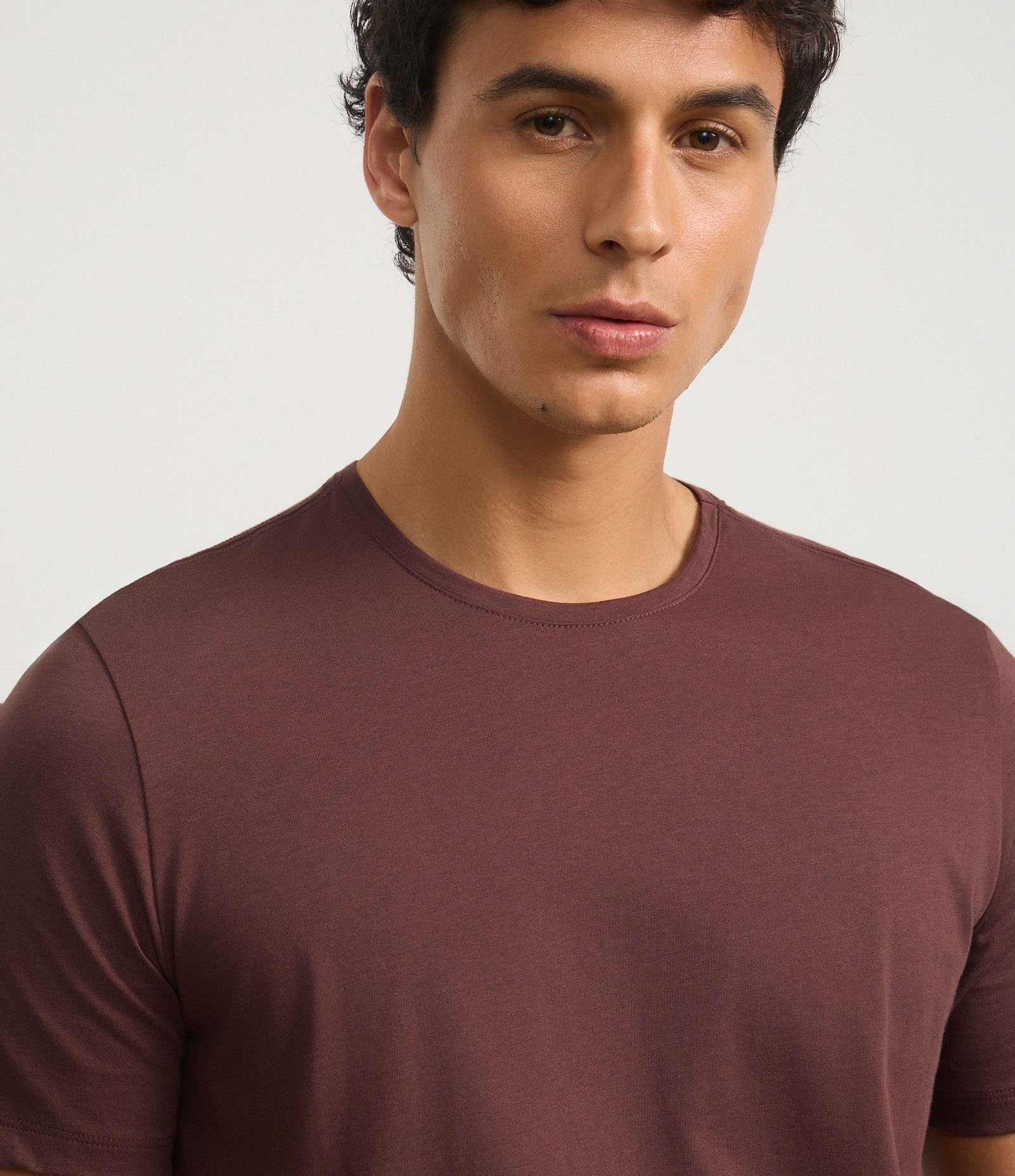 Camiseta Slim Básica em Algodão Peruano com Gola Redonda 4