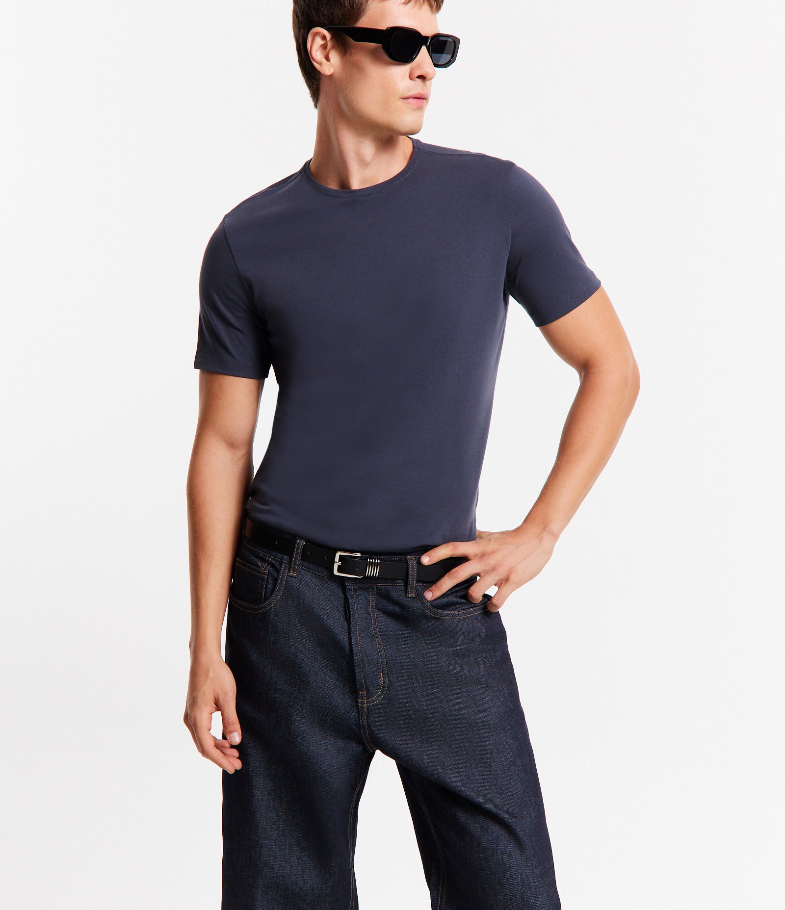 Camiseta Slim Básica em Algodão Peruano com Gola Redonda 1