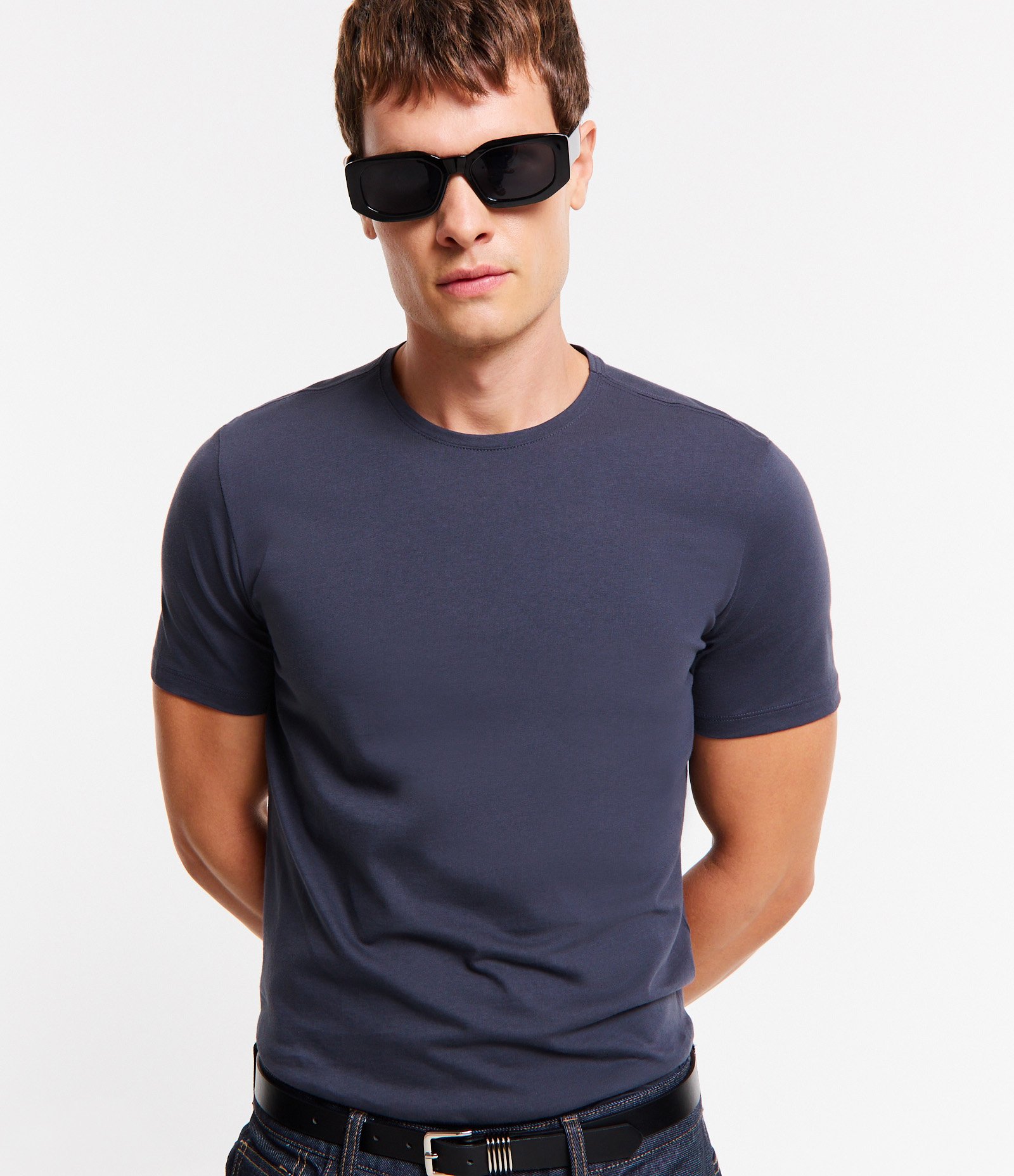 Camiseta Slim Básica em Algodão Peruano com Gola Redonda 3