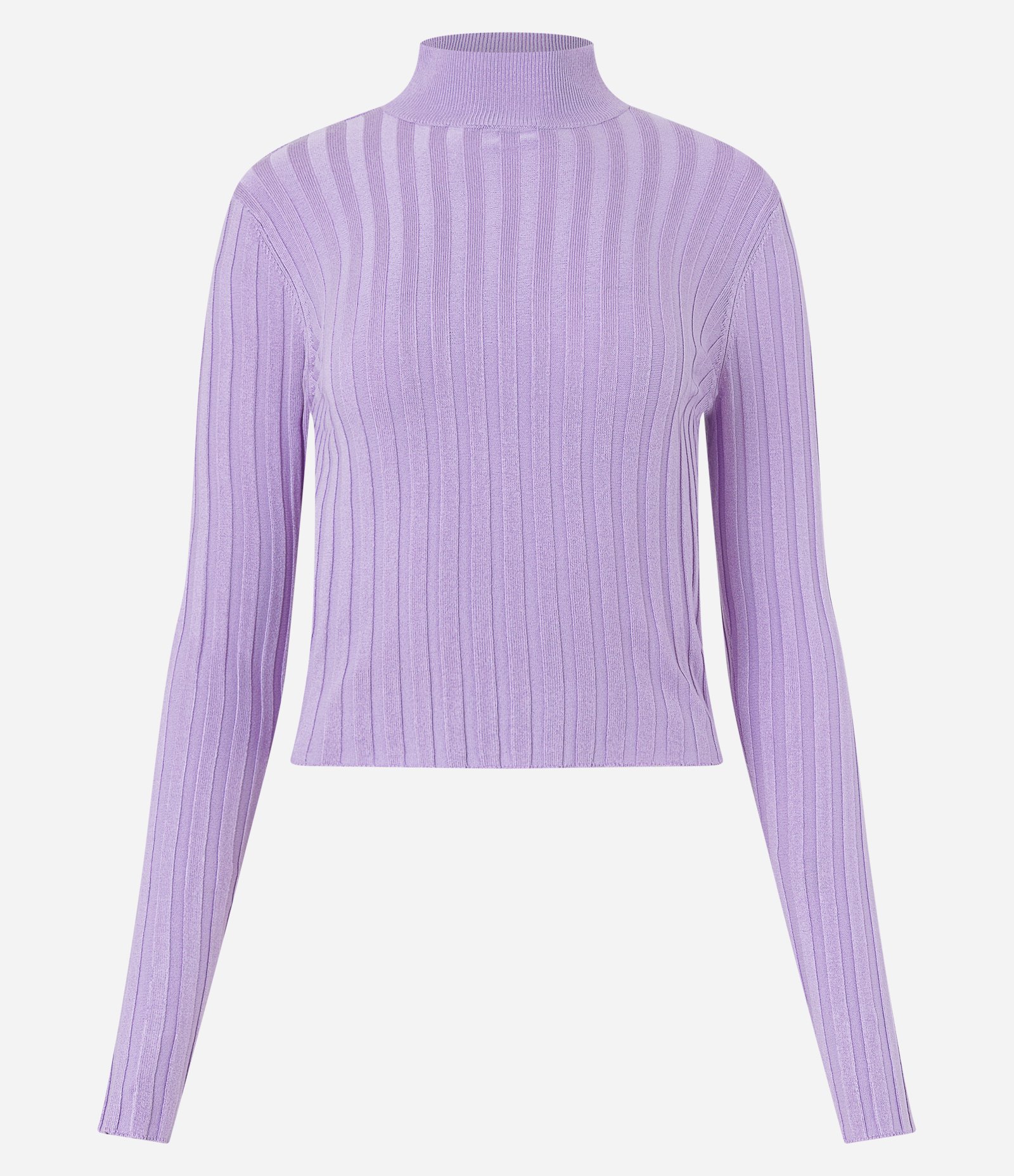 Blusa em Tricô Canelado com Gola Alta e Manga Longa 5