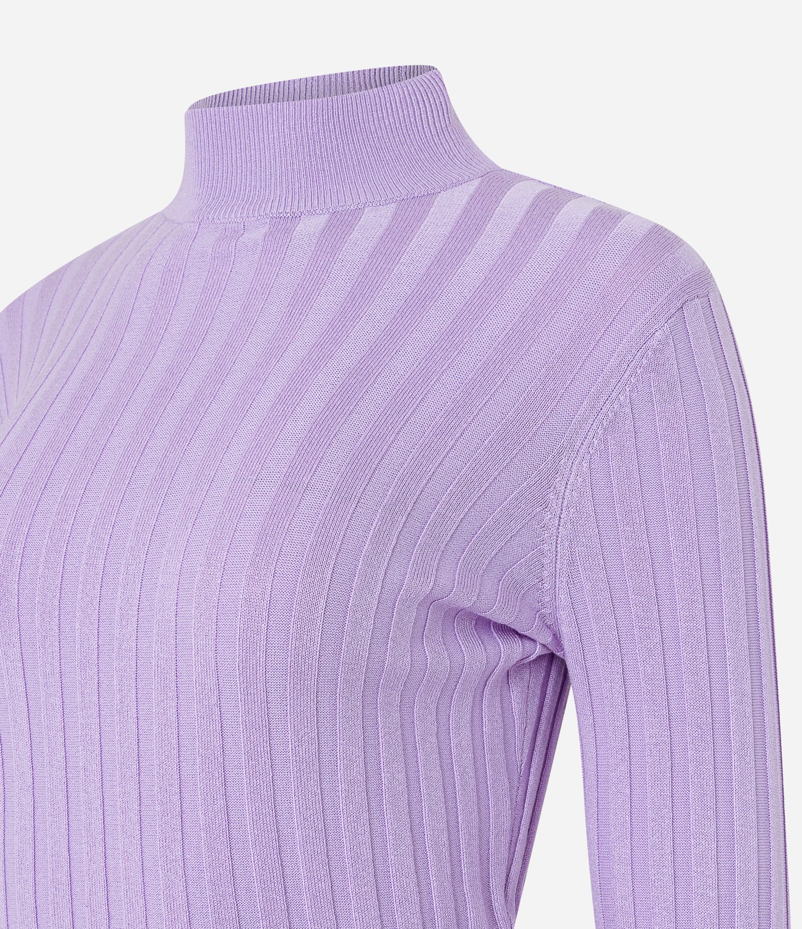 Blusa em Tricô Canelado com Gola Alta e Manga Longa 6