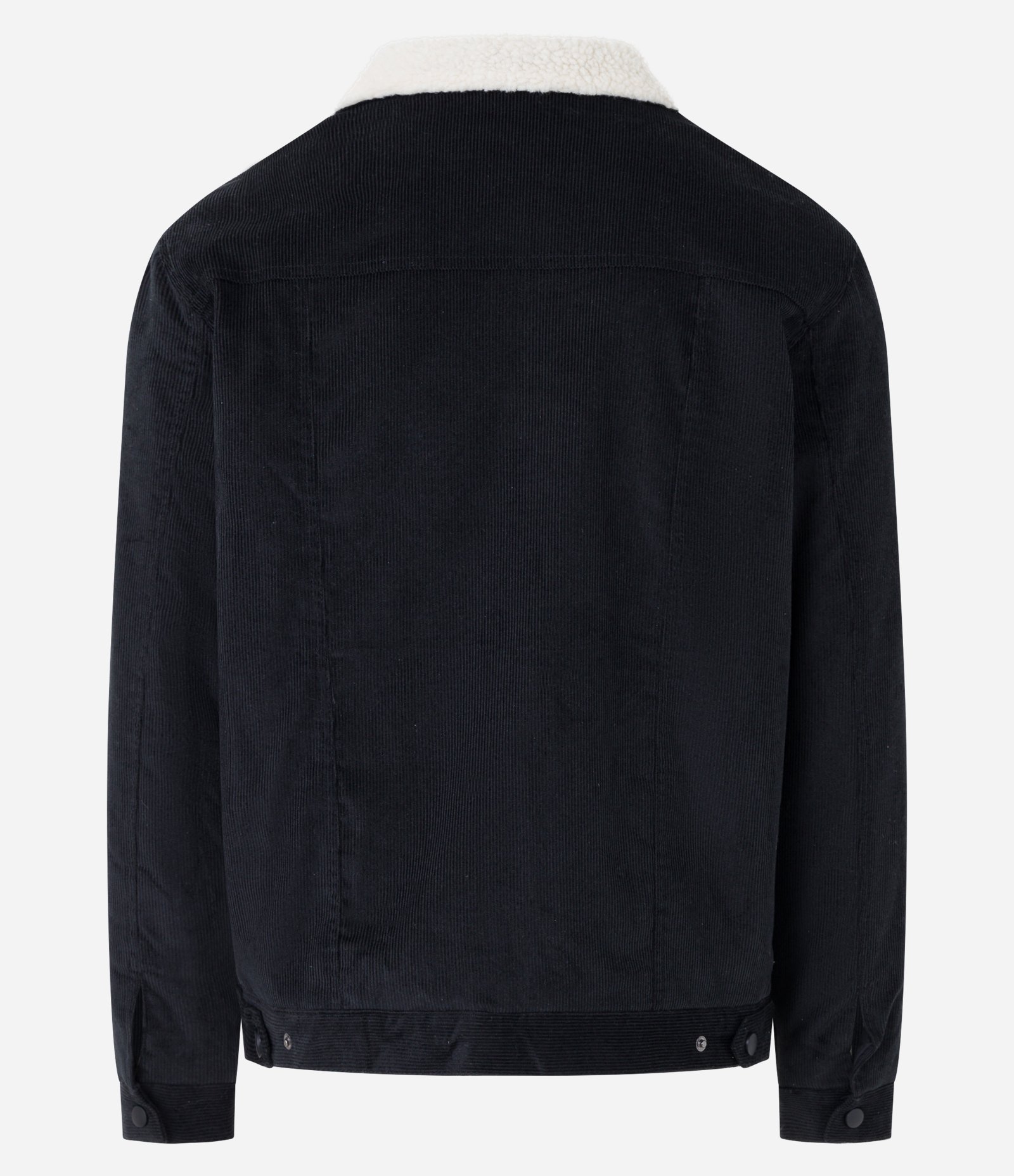 Jaqueta Trucker em Veludo Cotelê com Sherpa no Colarinho Preto 10