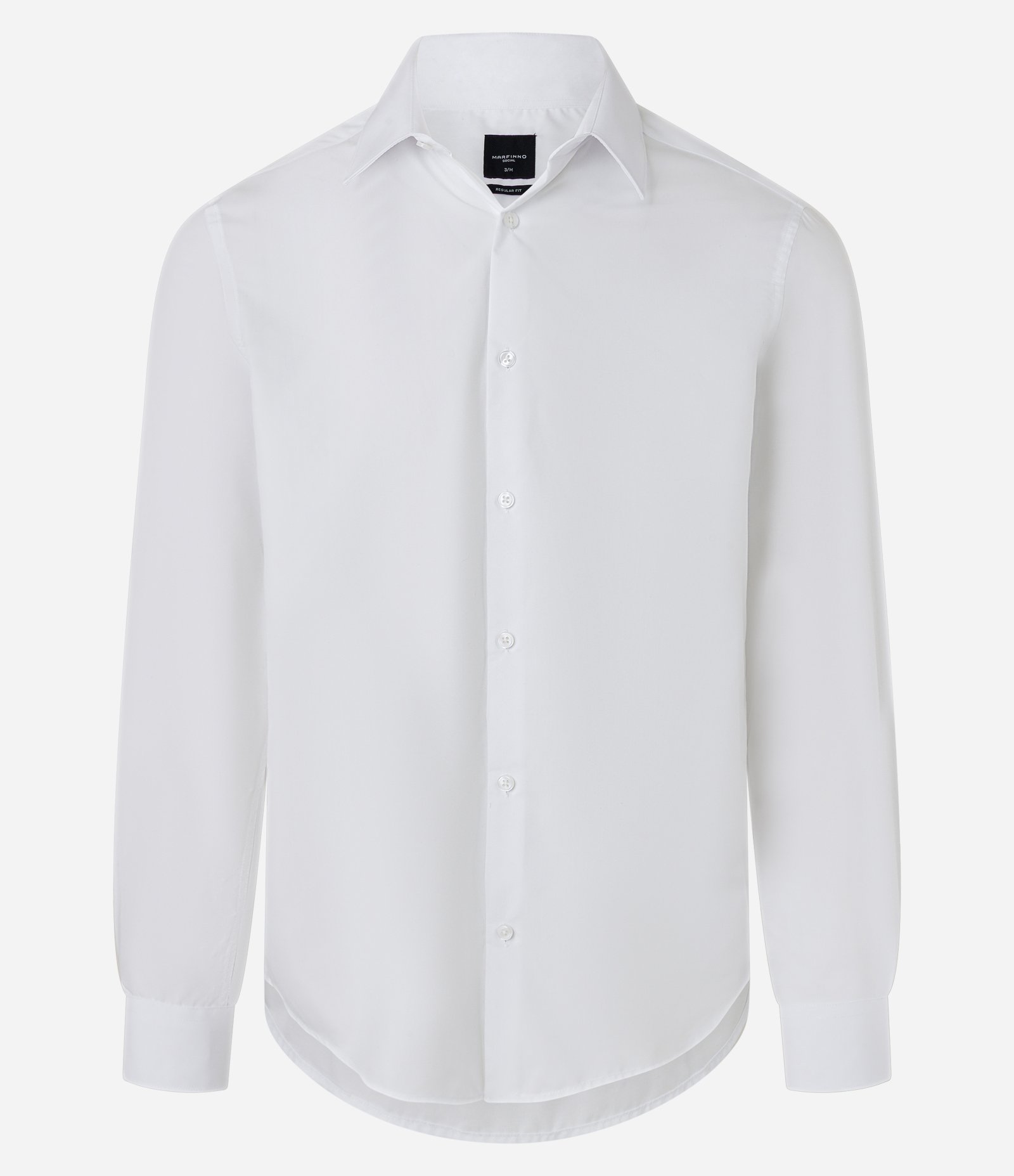 Camisa Regular em Microfibra Easy Care Branco Neve 6