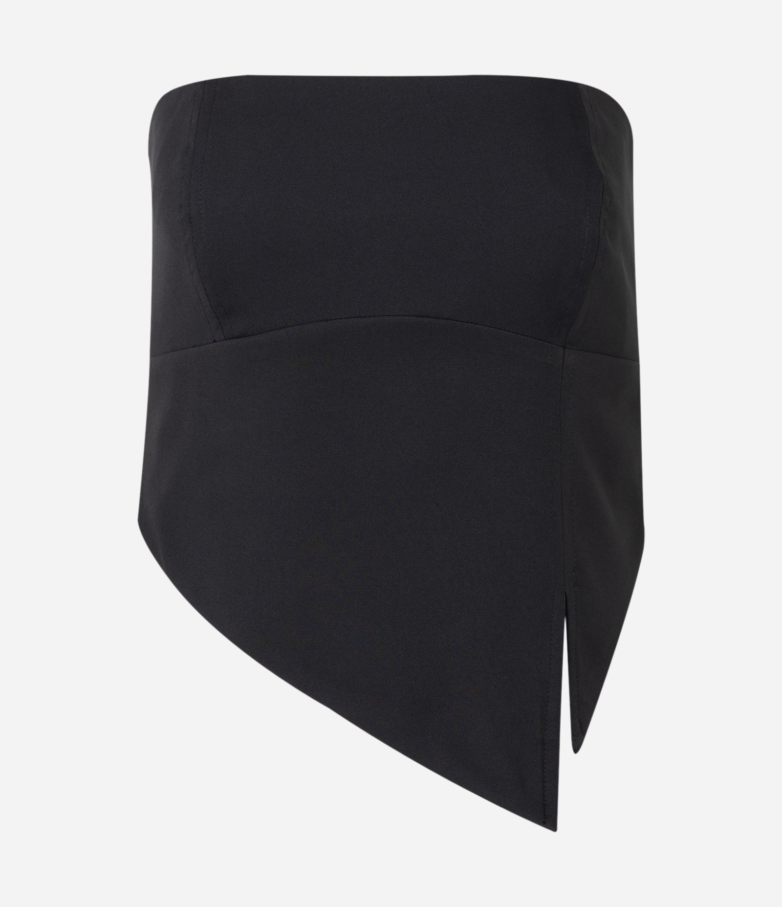 Top Tomara que Caia Alfaiatado com Ponta na Barra e Fenda Preto 5