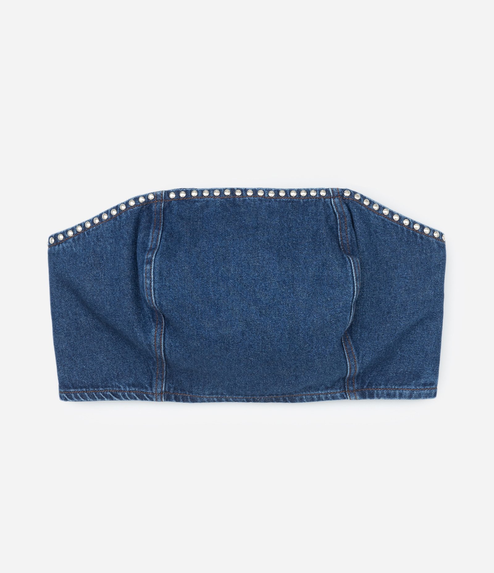 Top em Jeans com Aplicação de Tachas Curve & Plus Size Azul 5