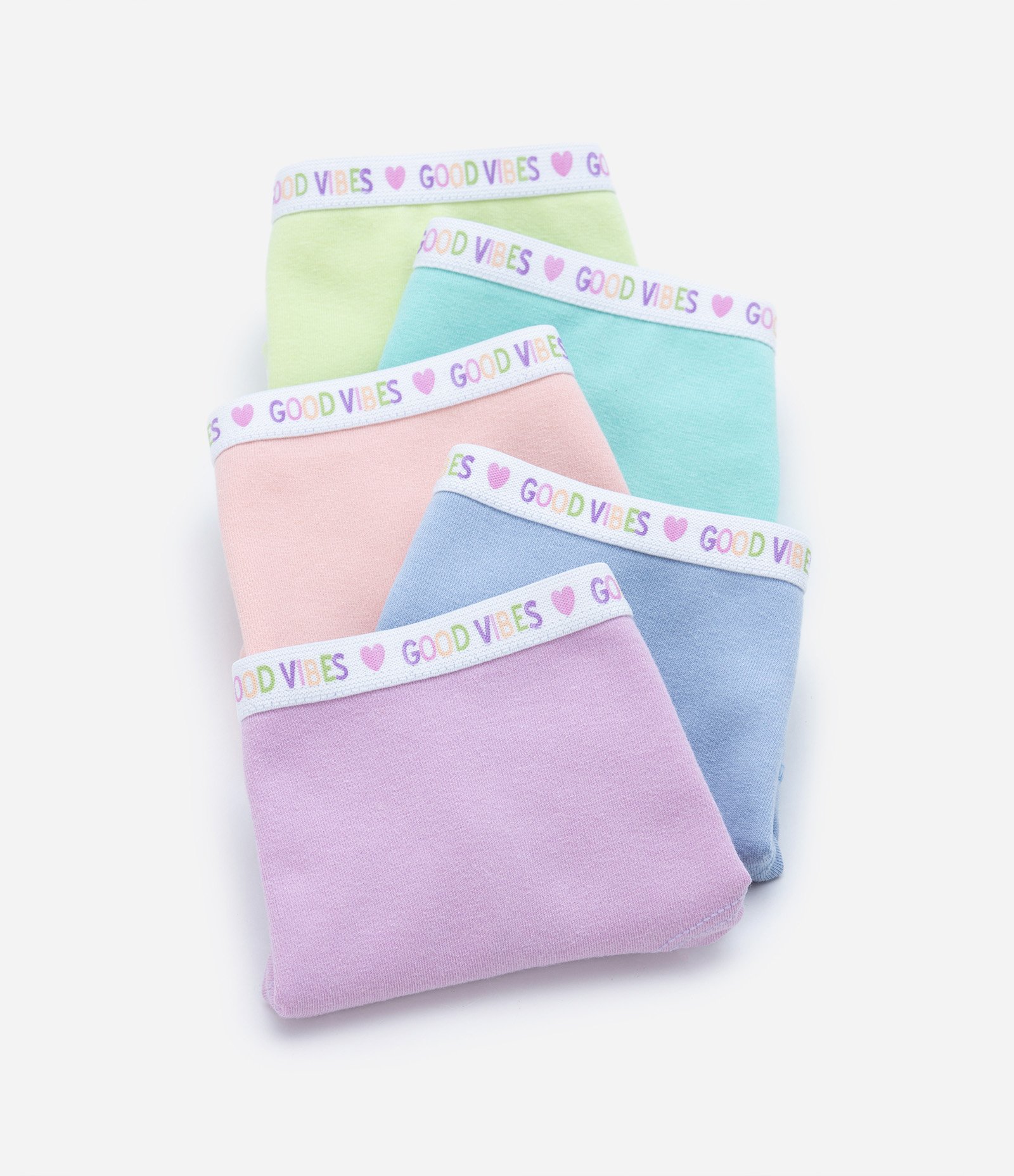 Kit 05 Calcinhas Boxer Infantis em Cotton Premium com Elástico no Cós - Tam 5 a 14 Anos Multicores 3