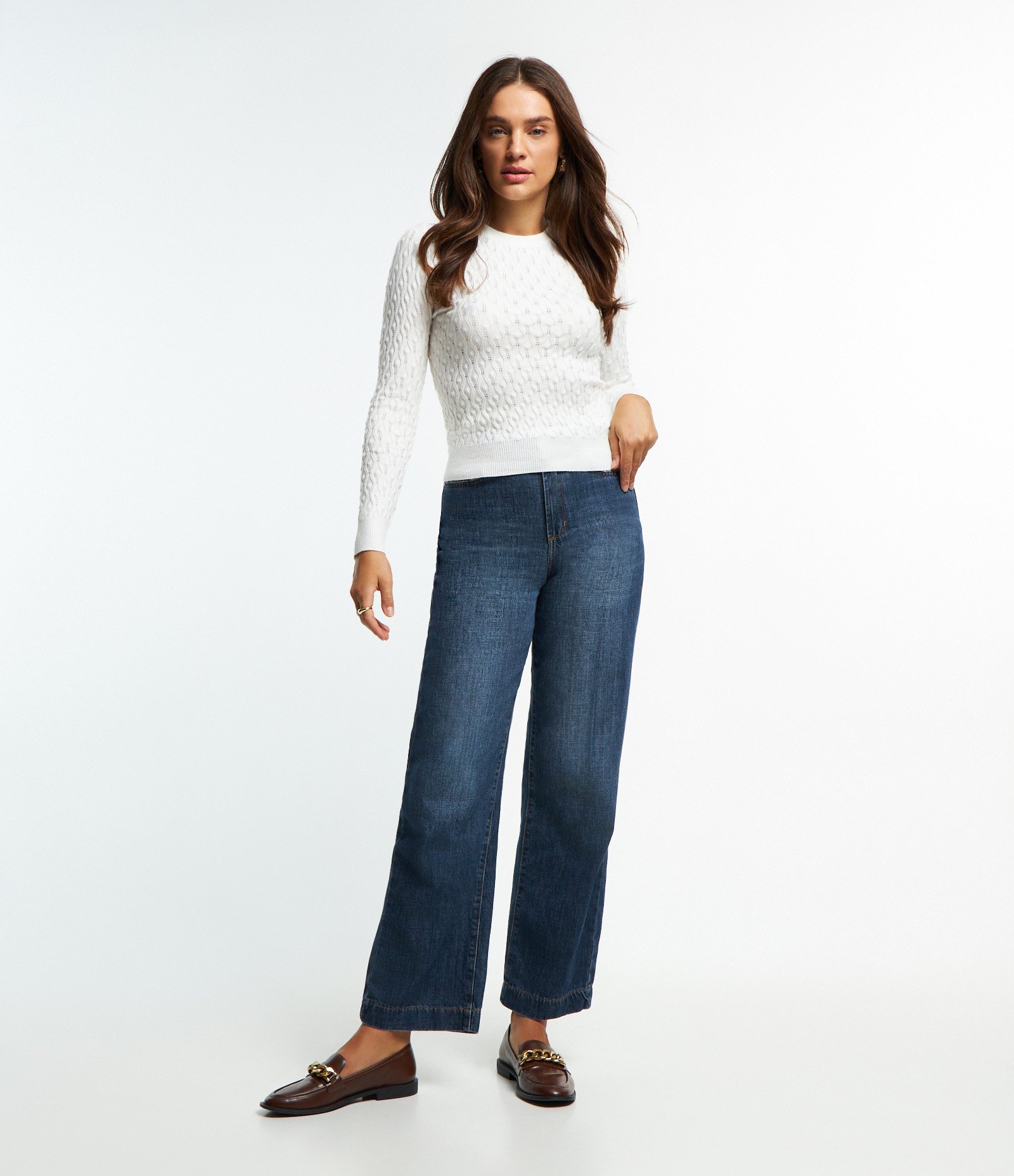 Blusa em Tricô com Textura de Ondinhas 2